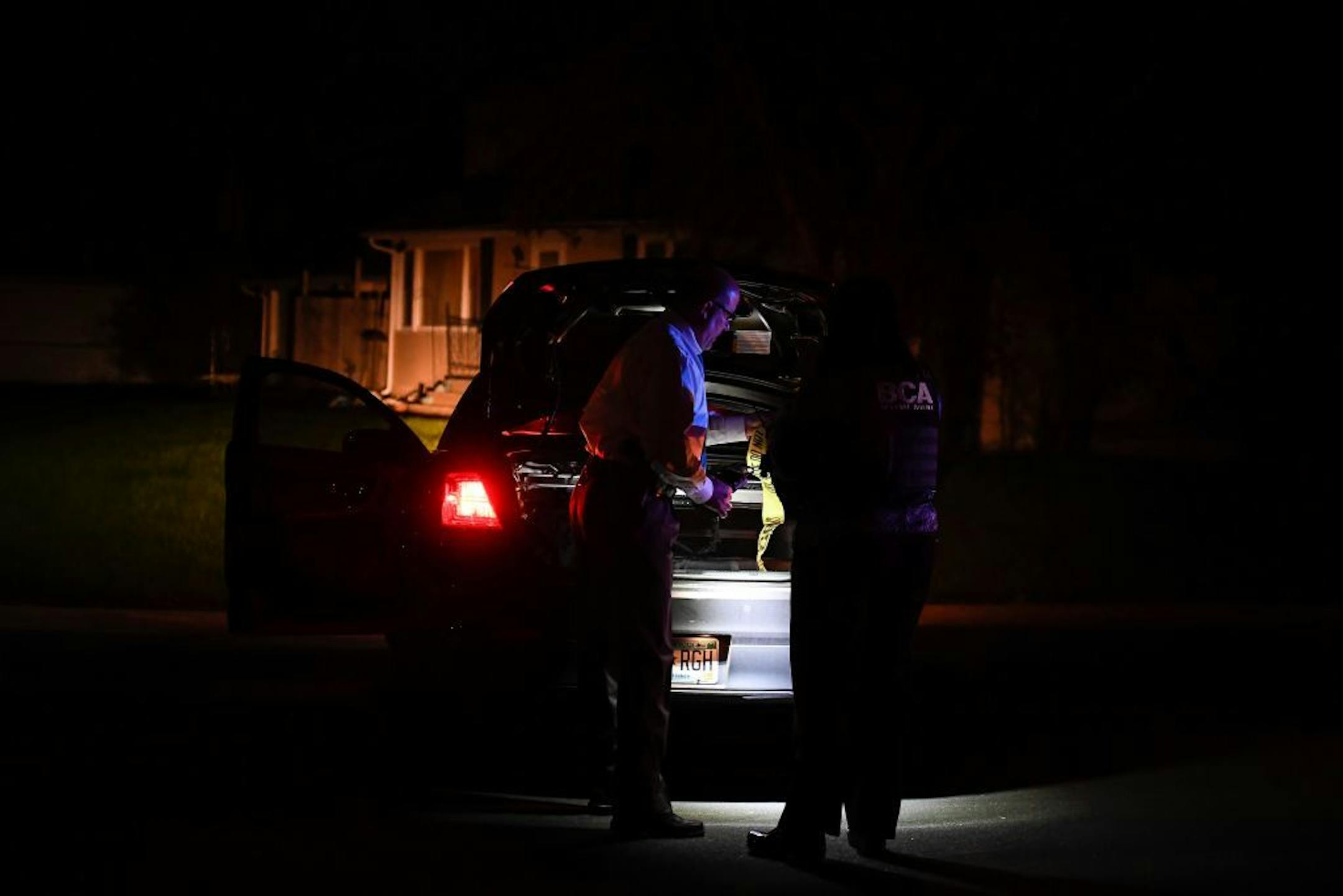 The Bureau of Criminal Apprehension responds to an officer-involved shooting at Oakland Avenue and 86th Street in Bloomington Wednesday night.