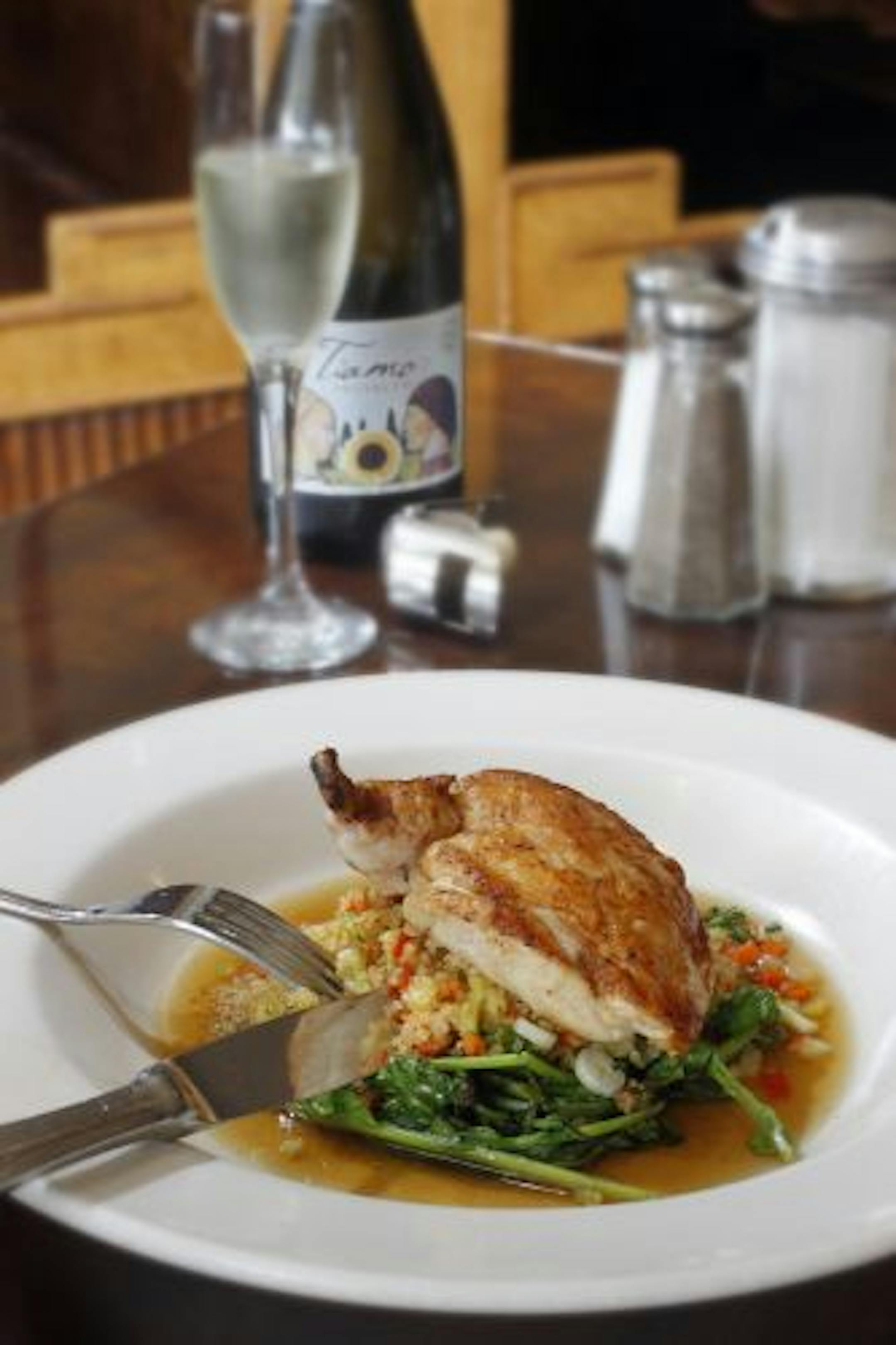 The roast chicken dinner.