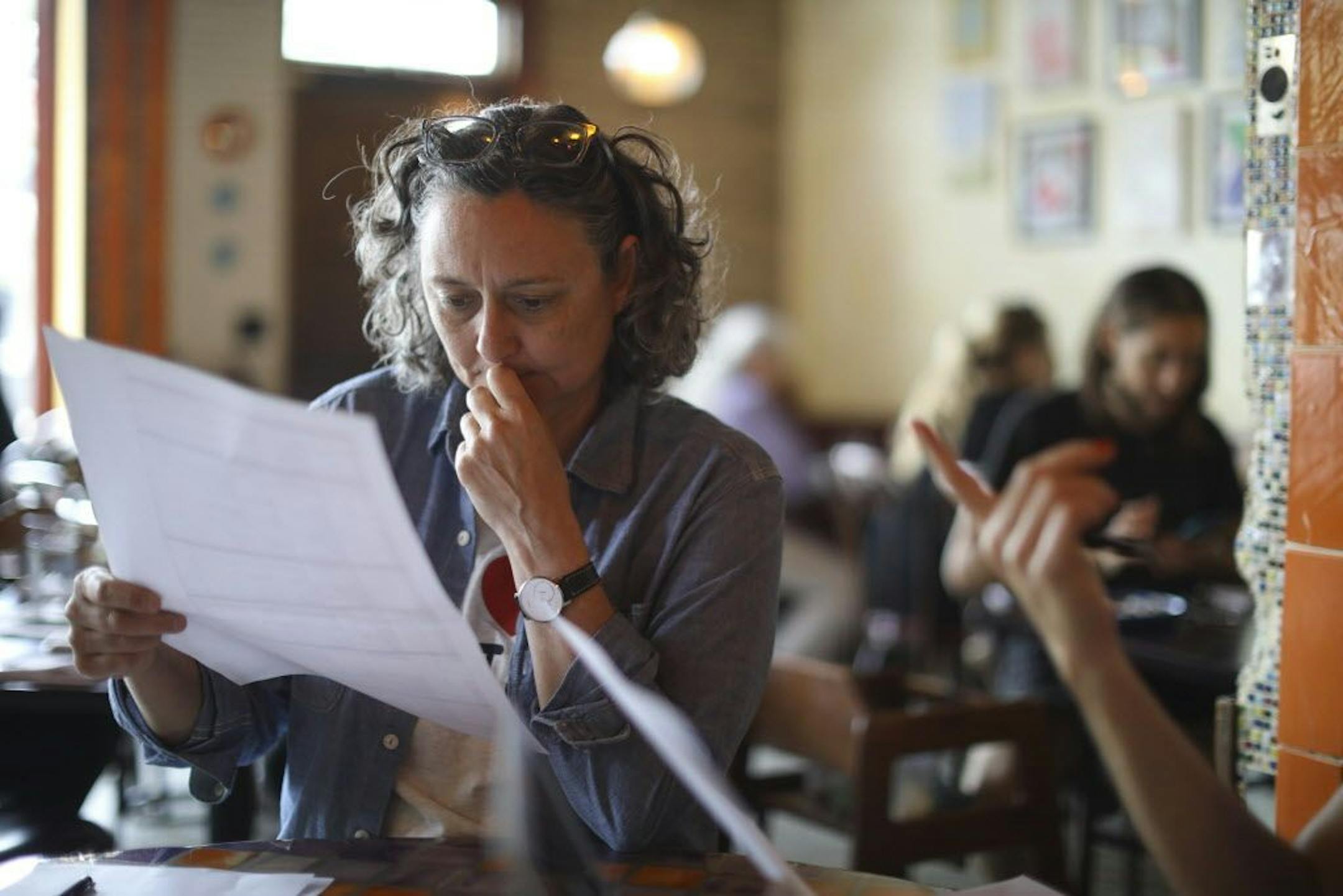 Kim Bartmann met with the Bartman Group's Anne Saxton, Director of Marketing, Events and Giving, in Barbette.