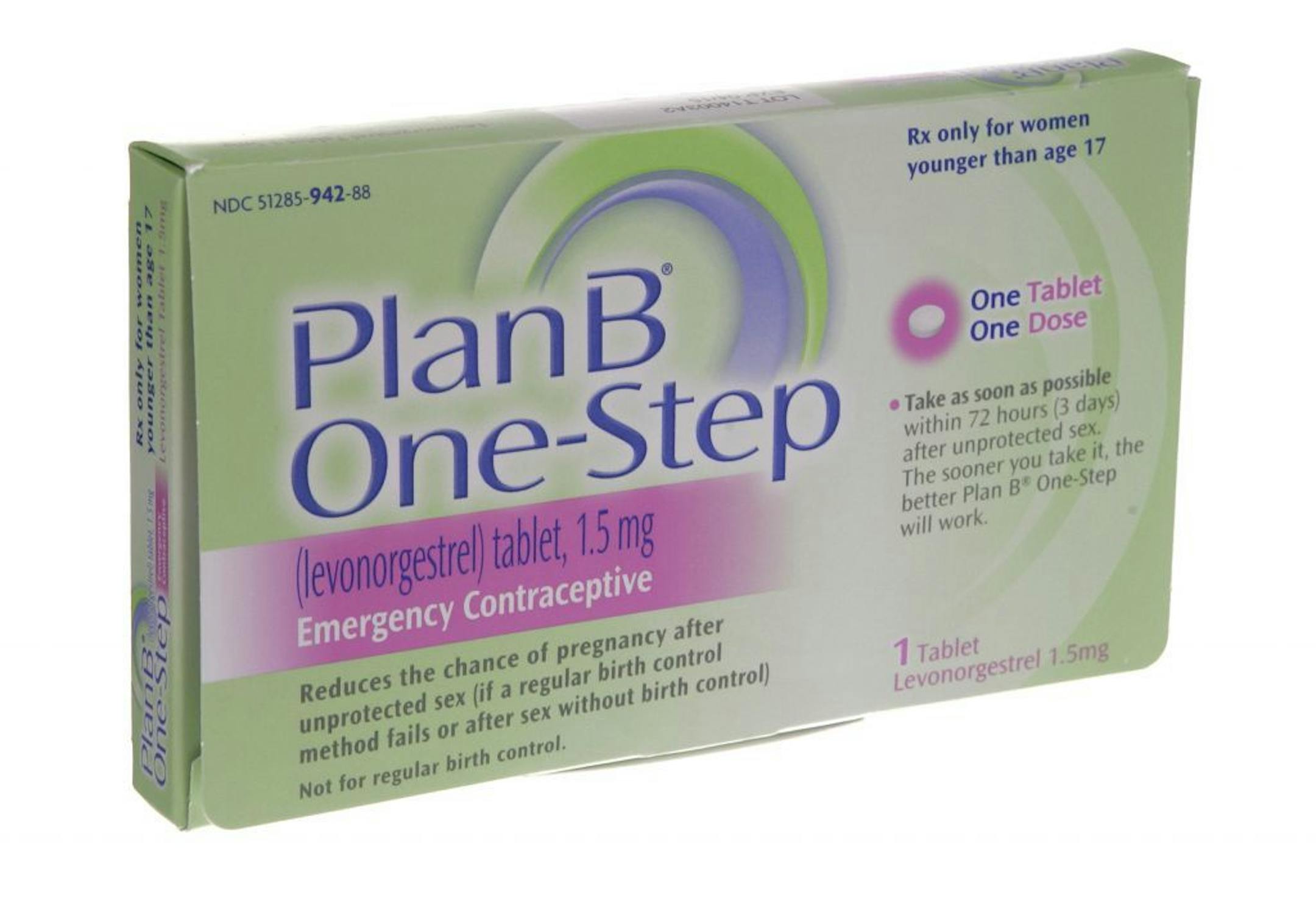 Plan B One-Step emergency contraceptive.