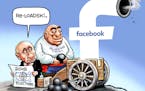 Sack cartoon: Tools for Russian meddling