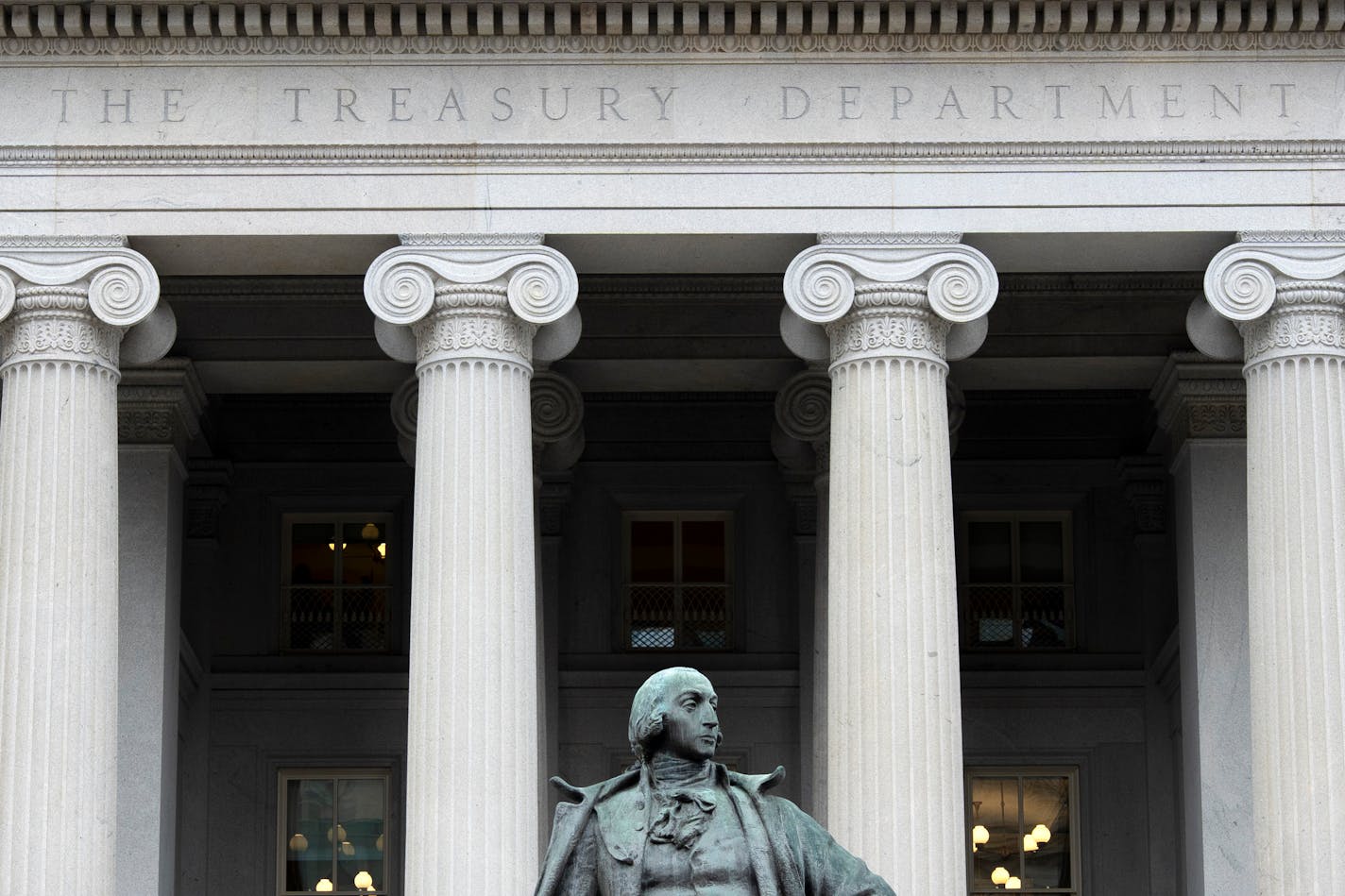 The Treasury Department building in Washington.