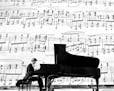 Before a 1977 concert, Van Cliburn played in the parking lot of Schmitt Music in Minneapolis against a backdrop of Ravel's "Gaspard de la Nuit."