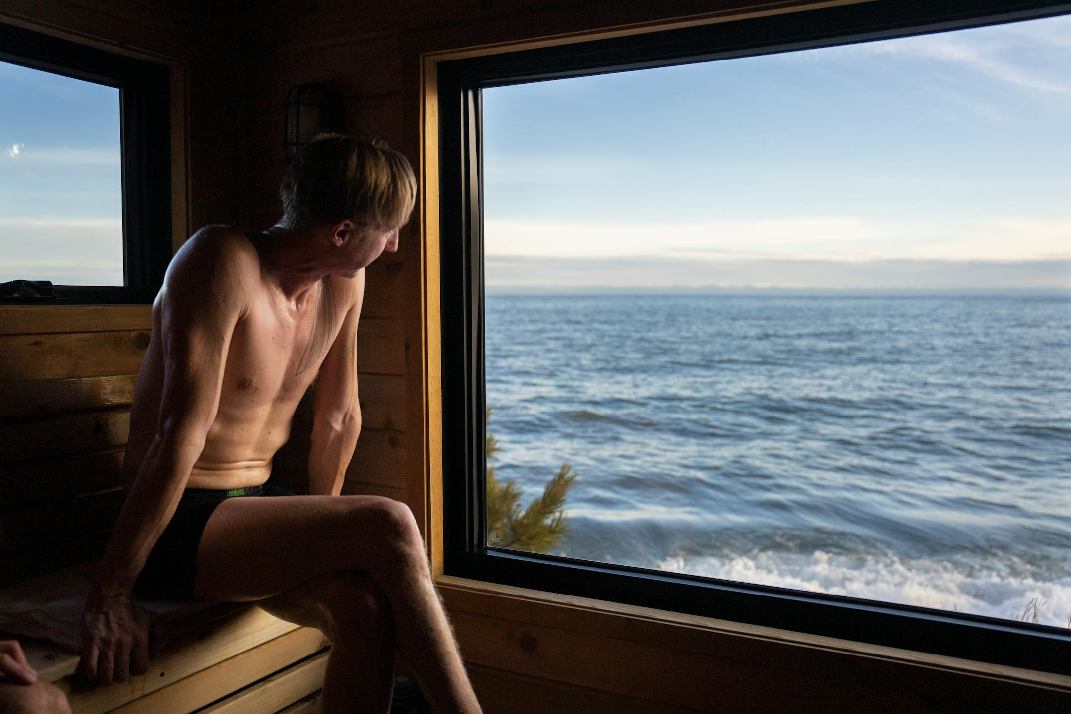Shaun Tutor enjoys a session at Sisu and Löyly Sauna.