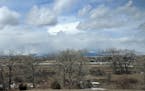 The Rockies in the background from Loveland, Colo.
