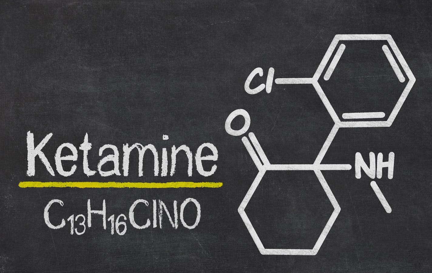 iStock
Blackboard with the chemical formula of Ketamine