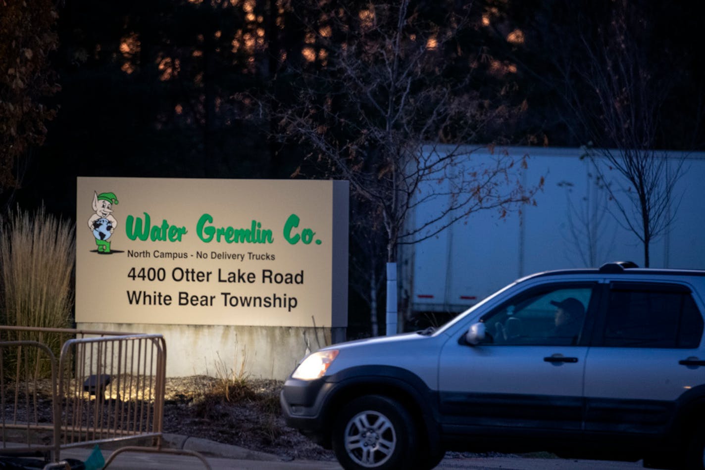 Water Gremlin employees made their way into the lot as its doors reopened for production after being shut down for more than a week over lead concerns, Tuesday, November 5, 2019 in White Bear Township.