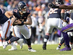 After Justin Field was injured, the Bears turned to back-up Tyson Bagent, a rookie who played Division II football in West Virginia last season.