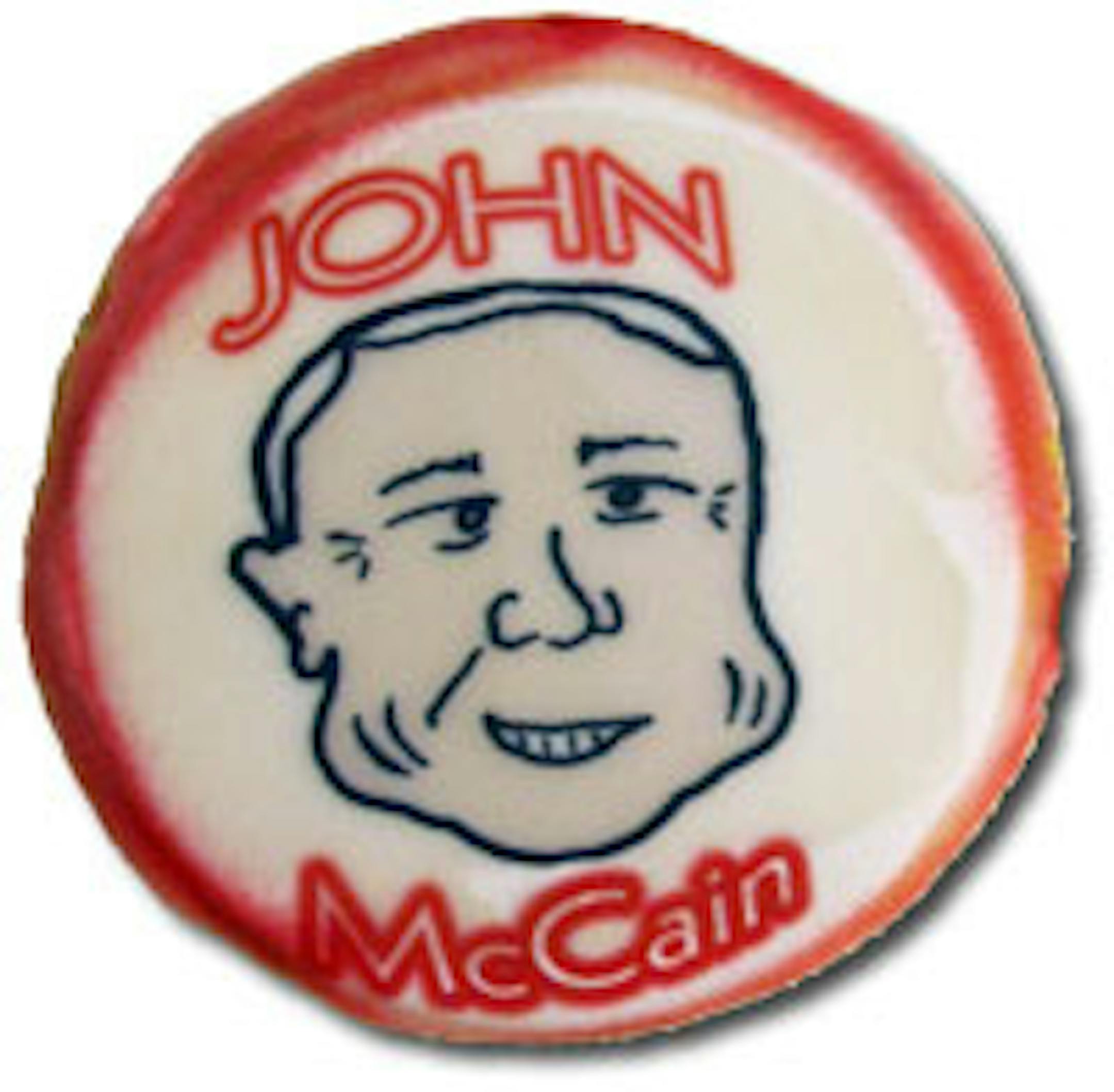 A John McCain cookie from Kretchmar's Bakery in Beaver, Pa.