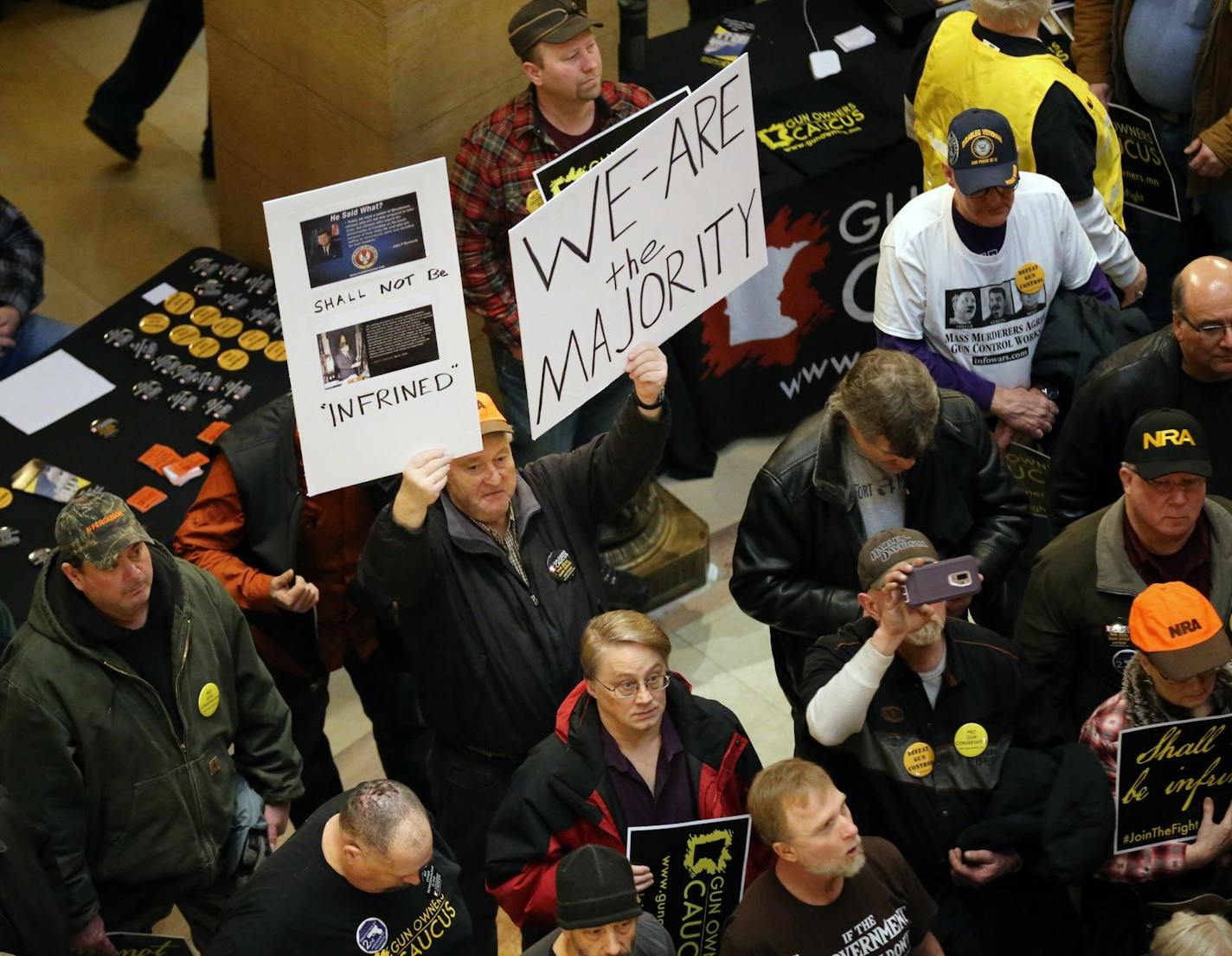 Hundreds attended the MN Gun Owners Caucus to hold Defend the Second Amendment rally at Capitol on Saturday, February 23, 2019.