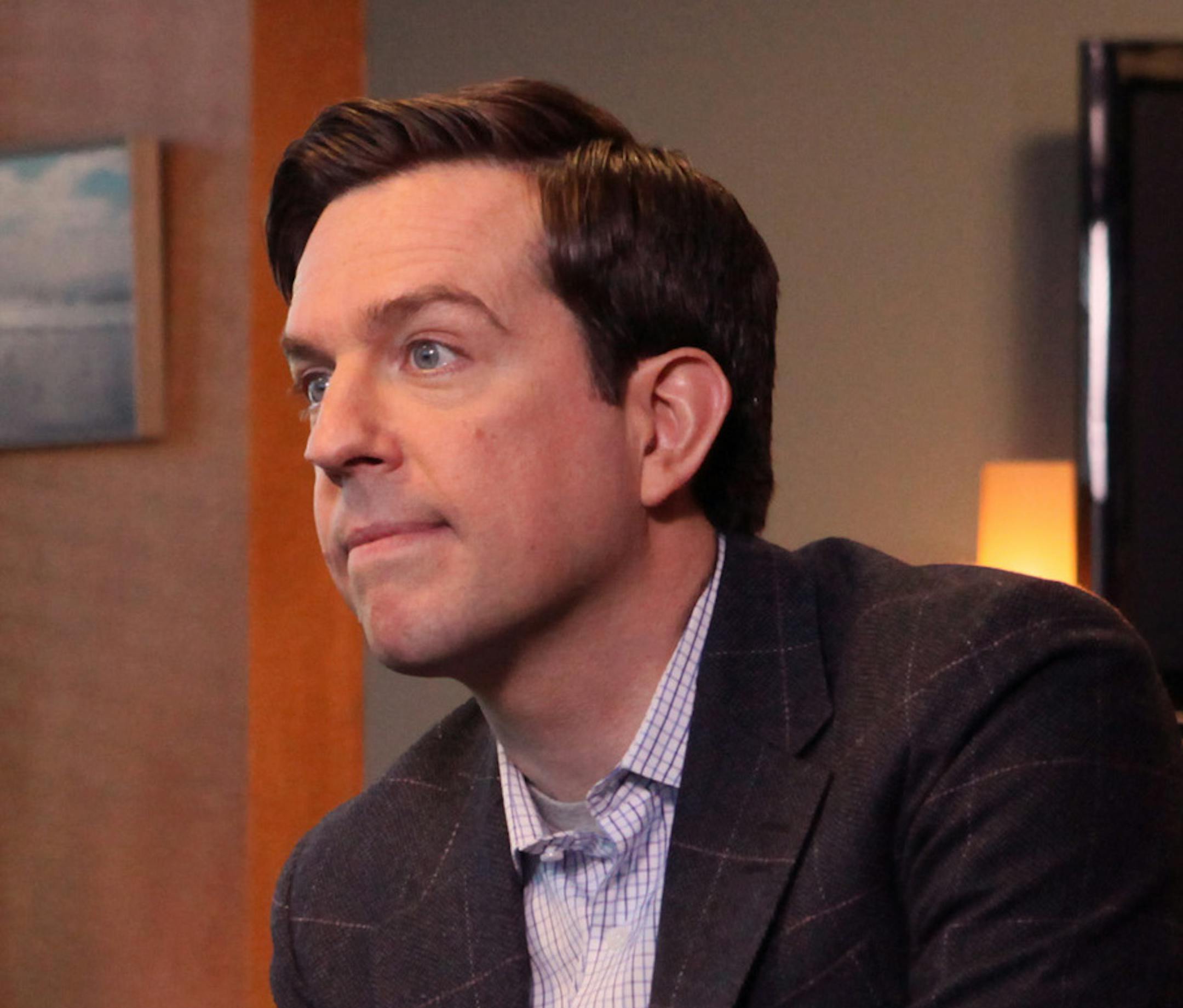 THE OFFICE -- "Turf War" Episode 823 -- Pictured: Ed Helms as Andy Bernard -- (Photo by: Danny Feld/NBC) ORG XMIT: Season: 8