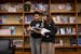 Sixth-graders Darrell Wells, left, and Miriam Mrotz look at books in the school library at Franklin STEAM Middle School in Minneapolis in January.