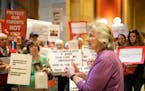 Last May, Health Commissioner Jan Malcolm addressed a crowd of seniors and elder care advocates at a rally at the State Capitol in which they called f