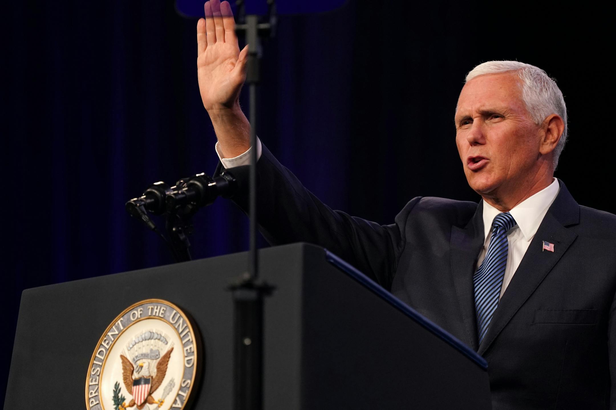 Vice President Mike Pence addressed attendees of the American Legion National Convention Thursday.