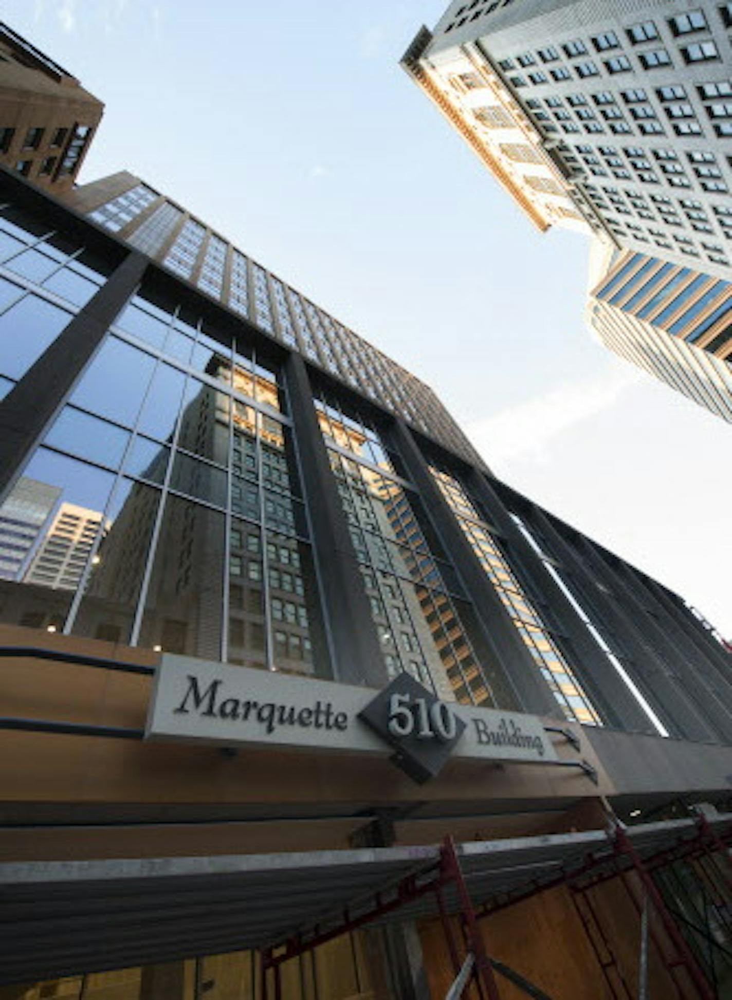 The 510 Building, which is being remodeled by Ned Abdul, is not even finished yet but it's already 100 percent spoken for. ] The building is at 510 Marquette. This is for Adam Belz story. DAVIDBREWSTER/STAR TRIBUNE