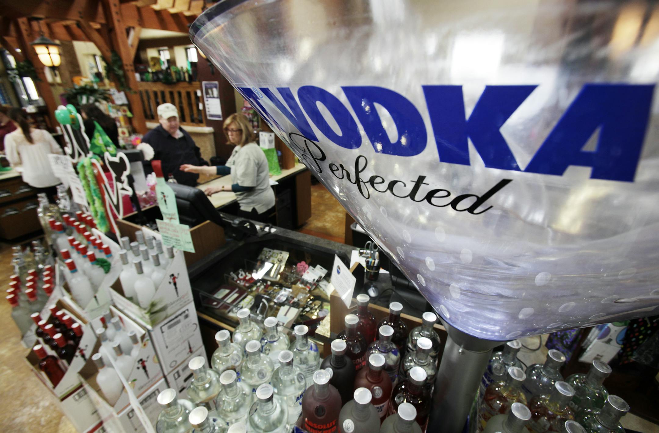Cashier Janet Mesmer checked out a customer at the Lakeville Municipal Liquor Store. Lakeville, MN on March 12, 2013. ] JOELKOYAMA‚Ä¢joel koyama@startribune.com There are several bills in the House and Senate related to Sunday liquor sales, including one authored by Rep. Pat Garofalo of district 58B/Farmington which asks that Sunday liquor sales be allowed only on Superbowl Sunday 2014. With the Minnesota public generally in favor of Sunday liquor sales and liquor store owners a