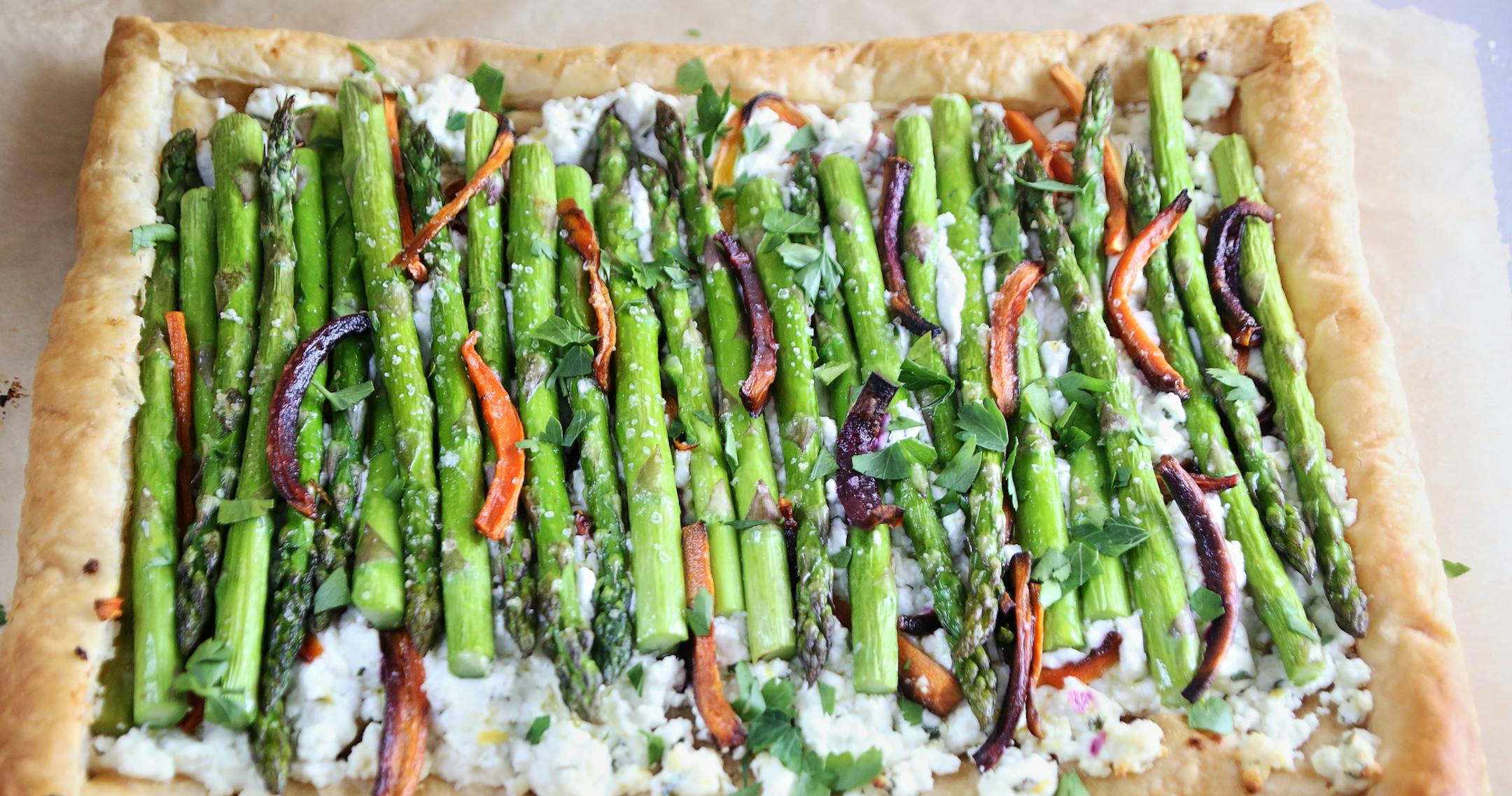 Asparagus and Carrot Tart.