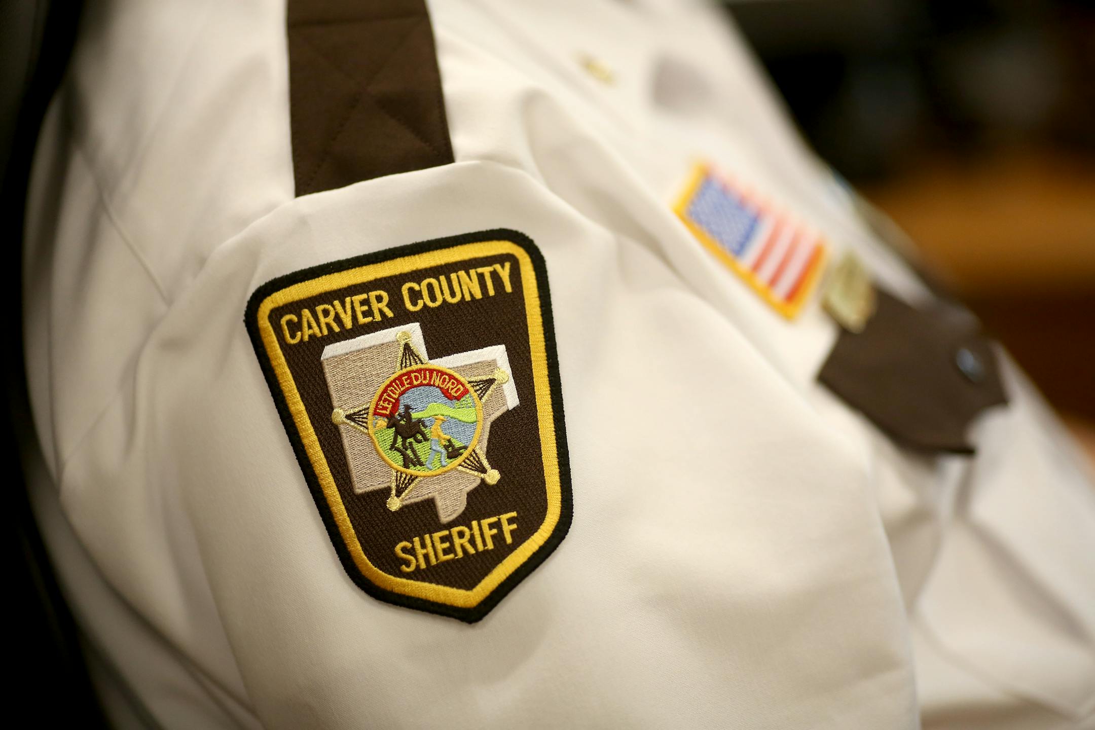 Pictured here is a badge for the Carver County Sheriff's Office in 2015.
