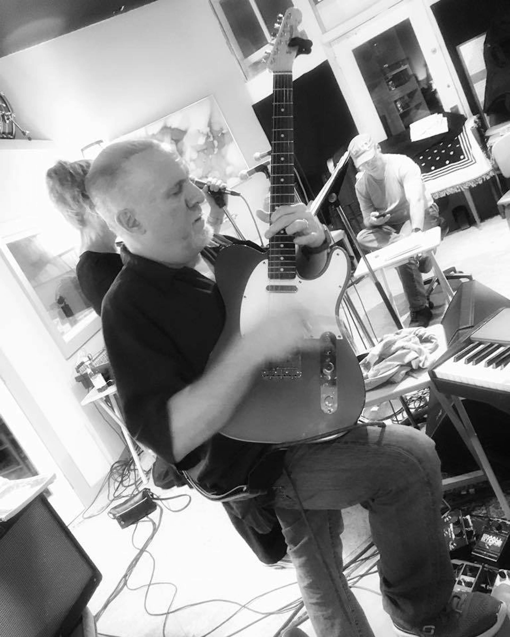 John Eller led a rehearsal Monday night for the David Bowie tribute/Feline Rescue benefit “Rock for Pussy XII,” being staged Friday at First Avenue. (photo by David Biljan)