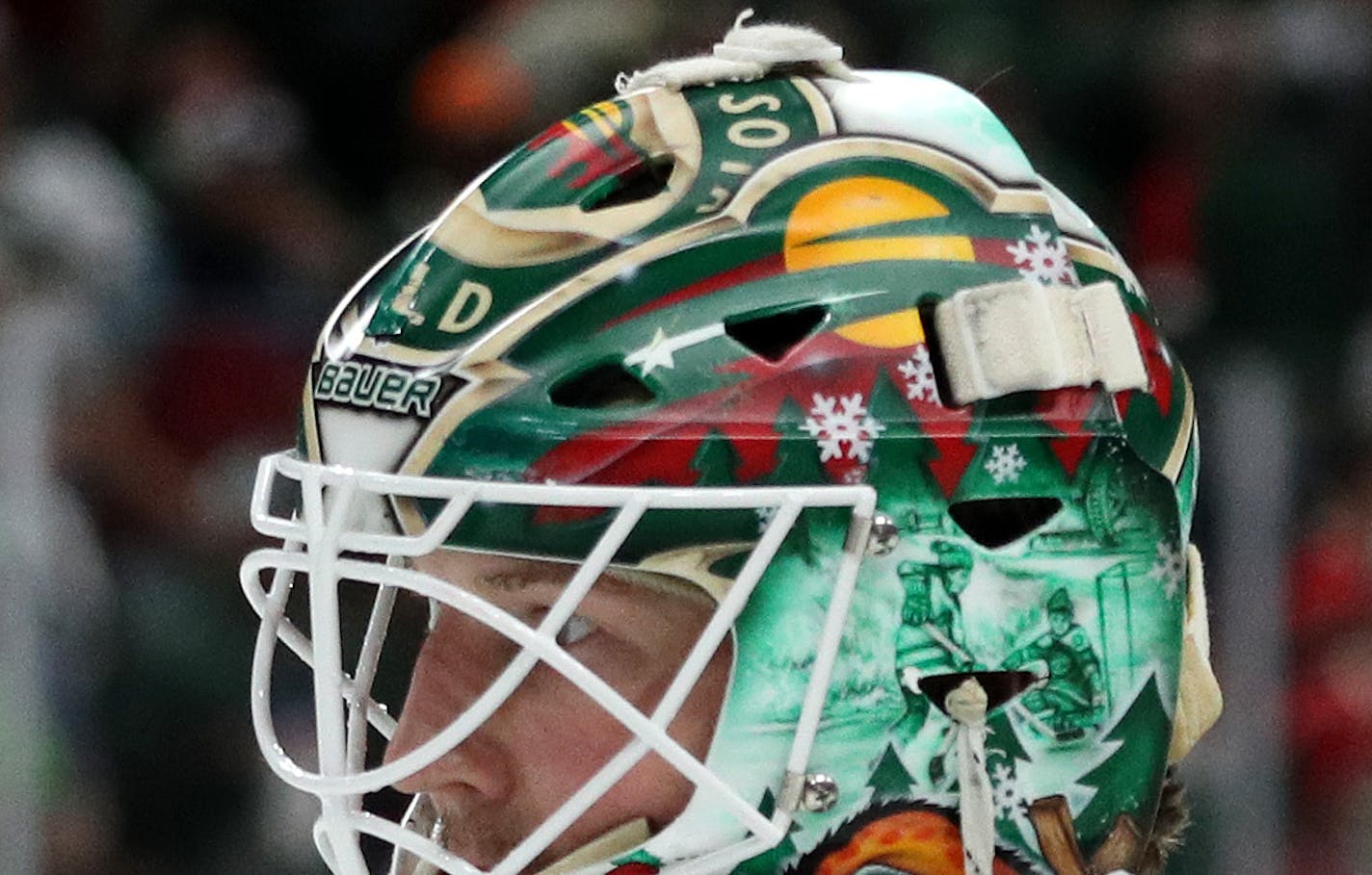 Minnesota Wild goalie Devan Dubnyk (40) skated off the ice as the St. Louis Blues celebrated their win in overtime. ] ANTHONY SOUFFLE &#xef; anthony.souffle@startribune.com Game action from a National Hockey League (NHL) playoff game 5 between the Minnesota Wild and the St. Louis Blues Saturday, April 22, 2017 at the Xcel Energy Center in St. Paul, Minn.