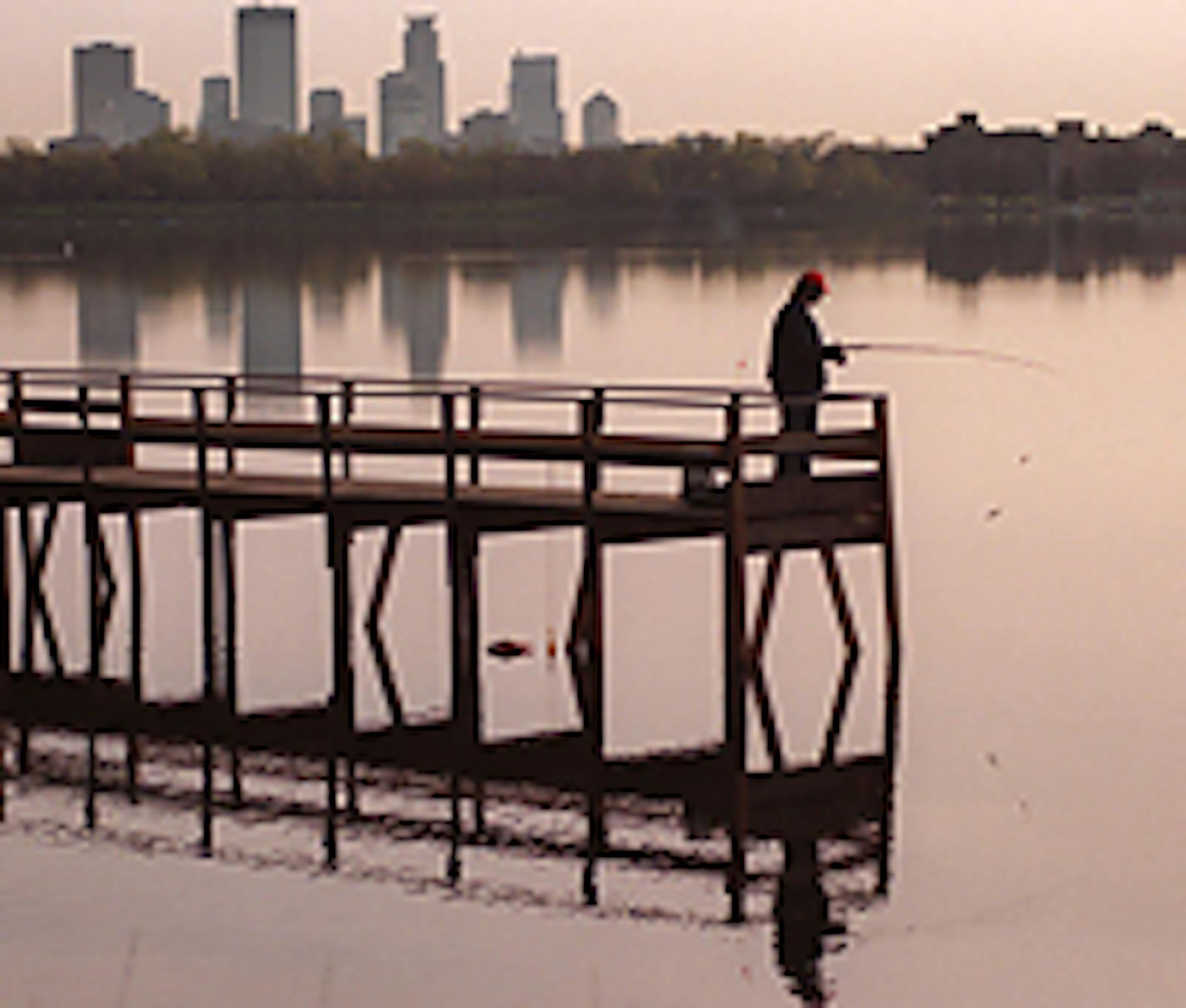 Looking for a place to fish? Try Lake Calhoun.