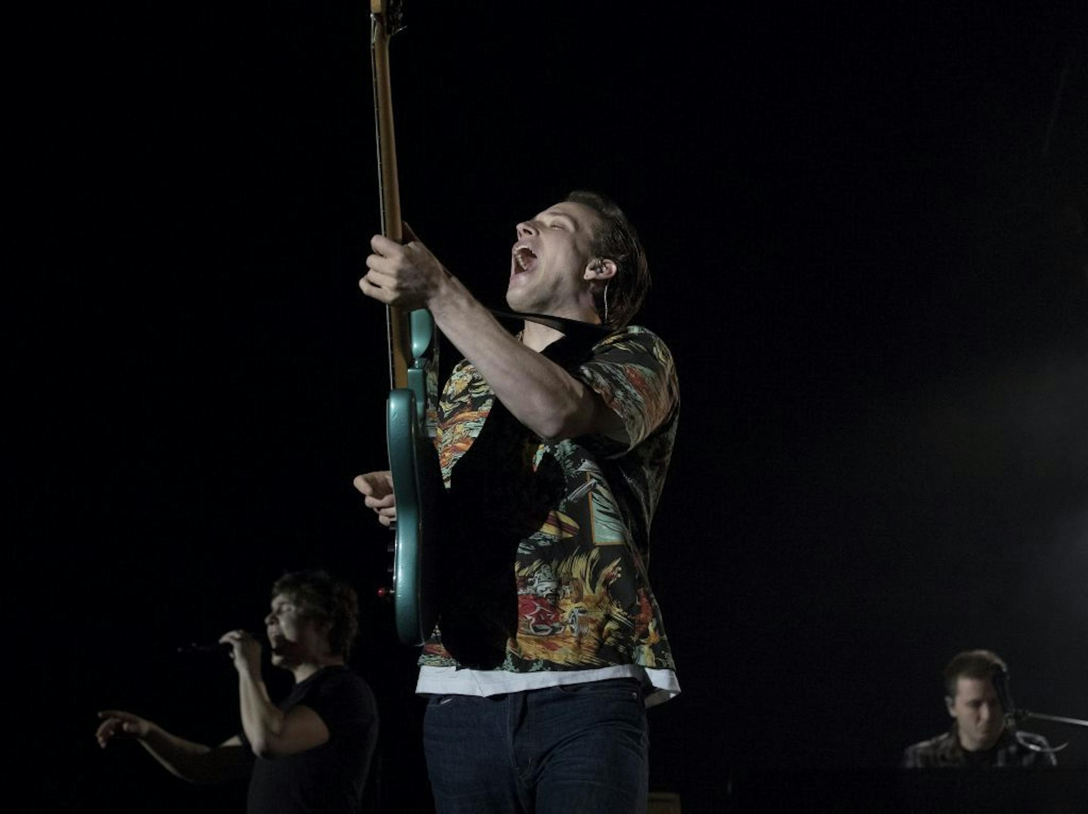 Bass player Magnus Larsson of Lukas Graham performed at The Myth in Maplewood.