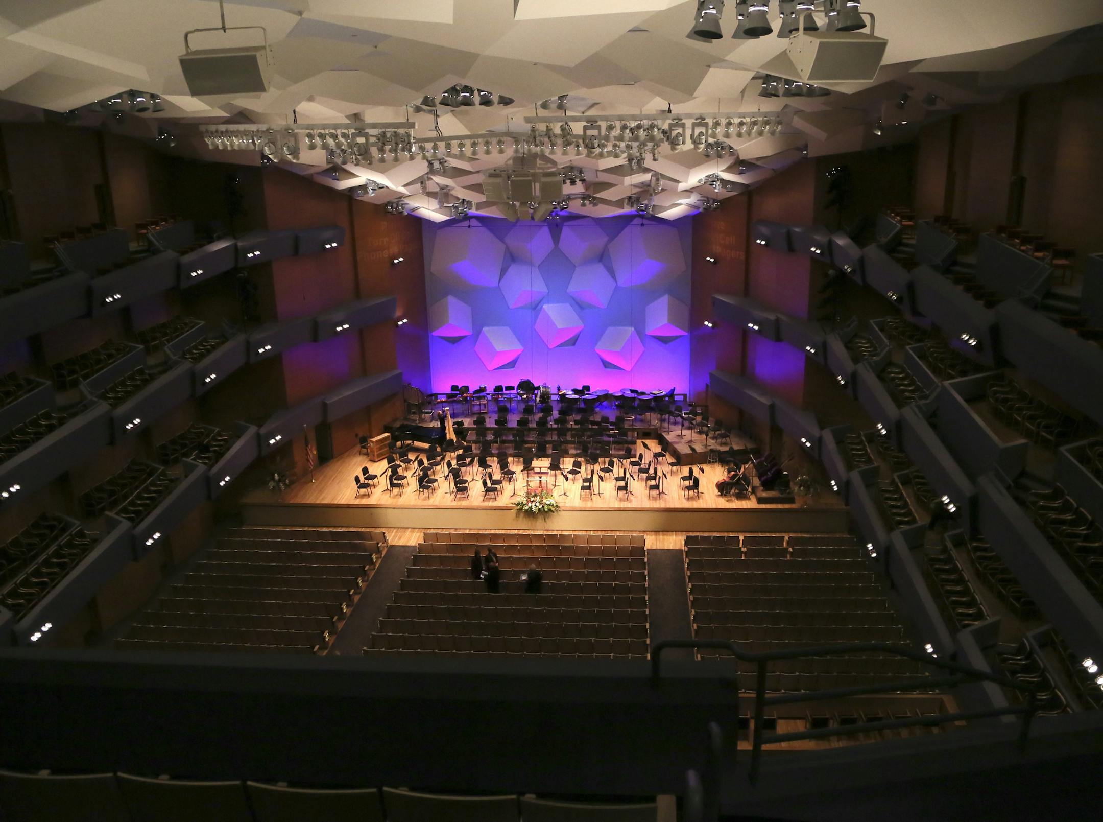 Orchestra Hall in Minneapolis on Feb. 7, 2014, ready for the first concert by the Minnesota Orchestra in 20 months.