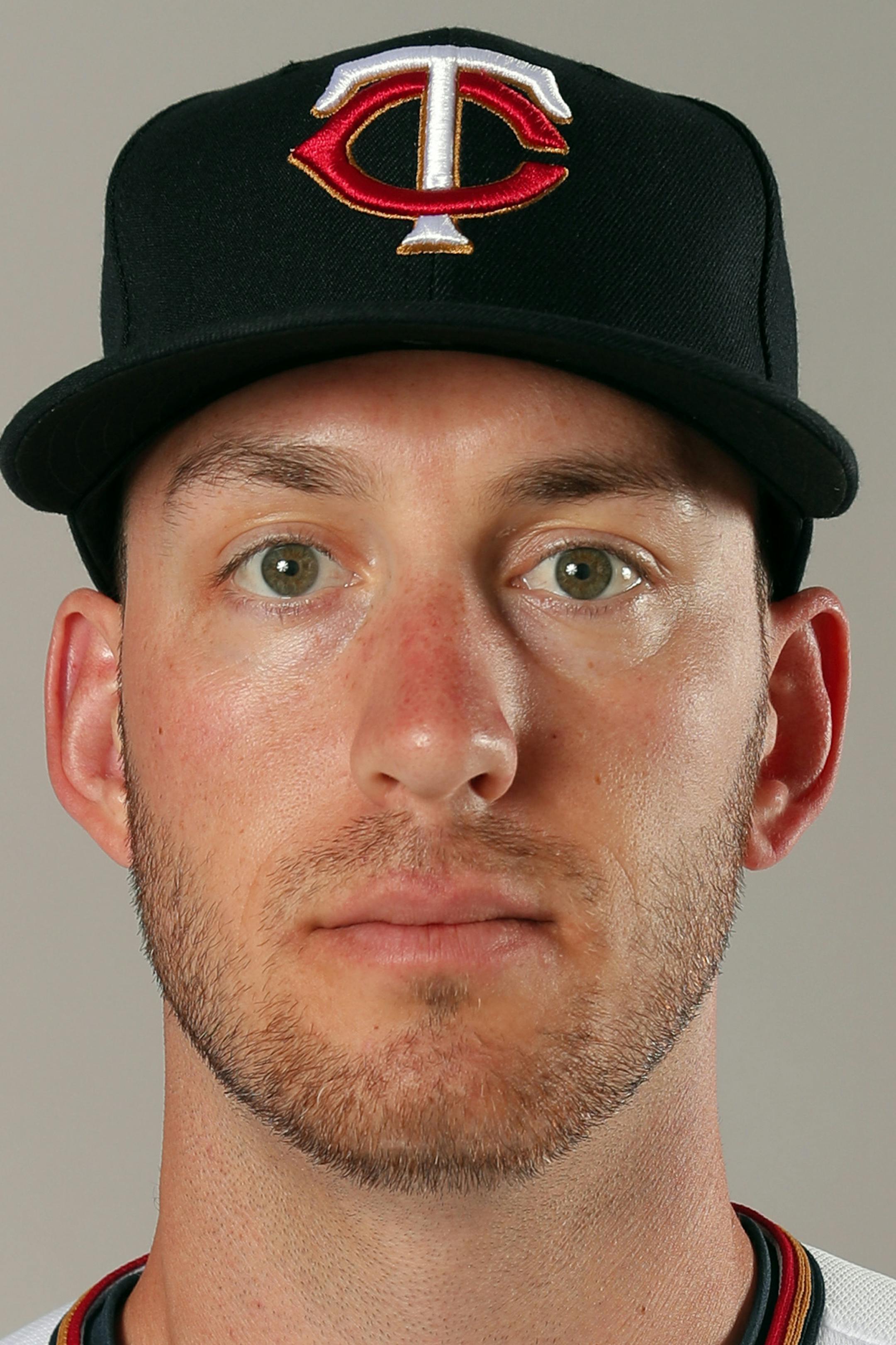 This is a 2019 photo of Mitch Garver of the Minnesota Twins. This image reflects the 2019 active roster as of Feb. 22, 2019, when this image was taken. (AP Photo/Gerald Herbert) ORG XMIT: standard transref
