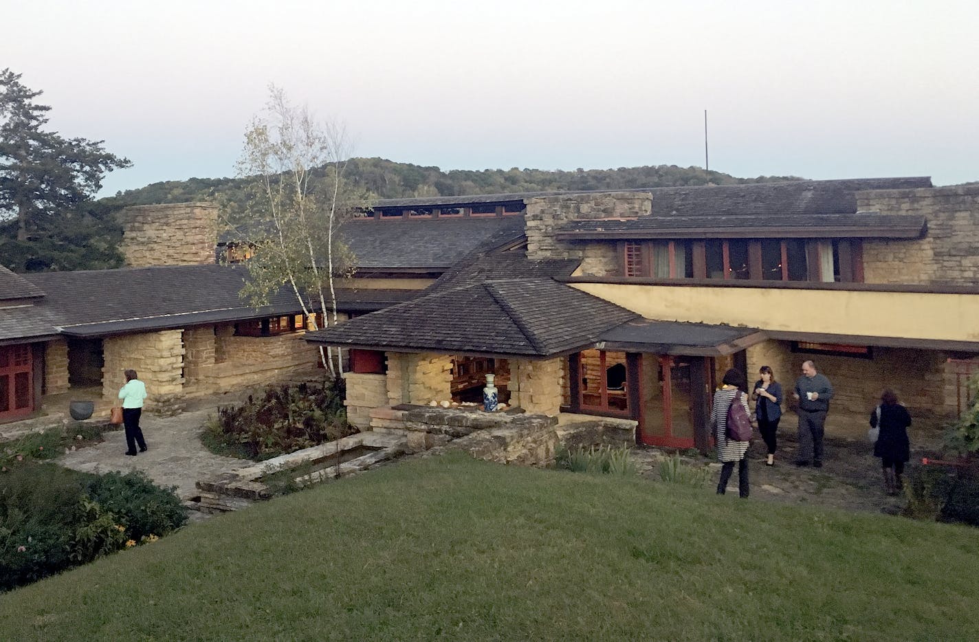 Farm-to-table dinners on the prairie of Taliesin, Frank Lloyd Wright's former studio. Dining in the landscape that inspired the architect. { Star Tribune photo bt Amelia Rayno