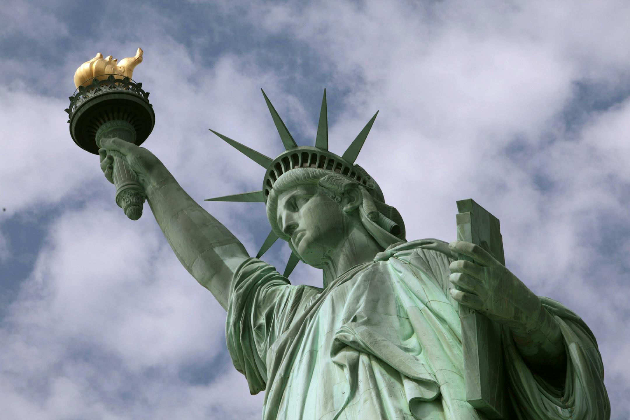 The Statue of Liberty.