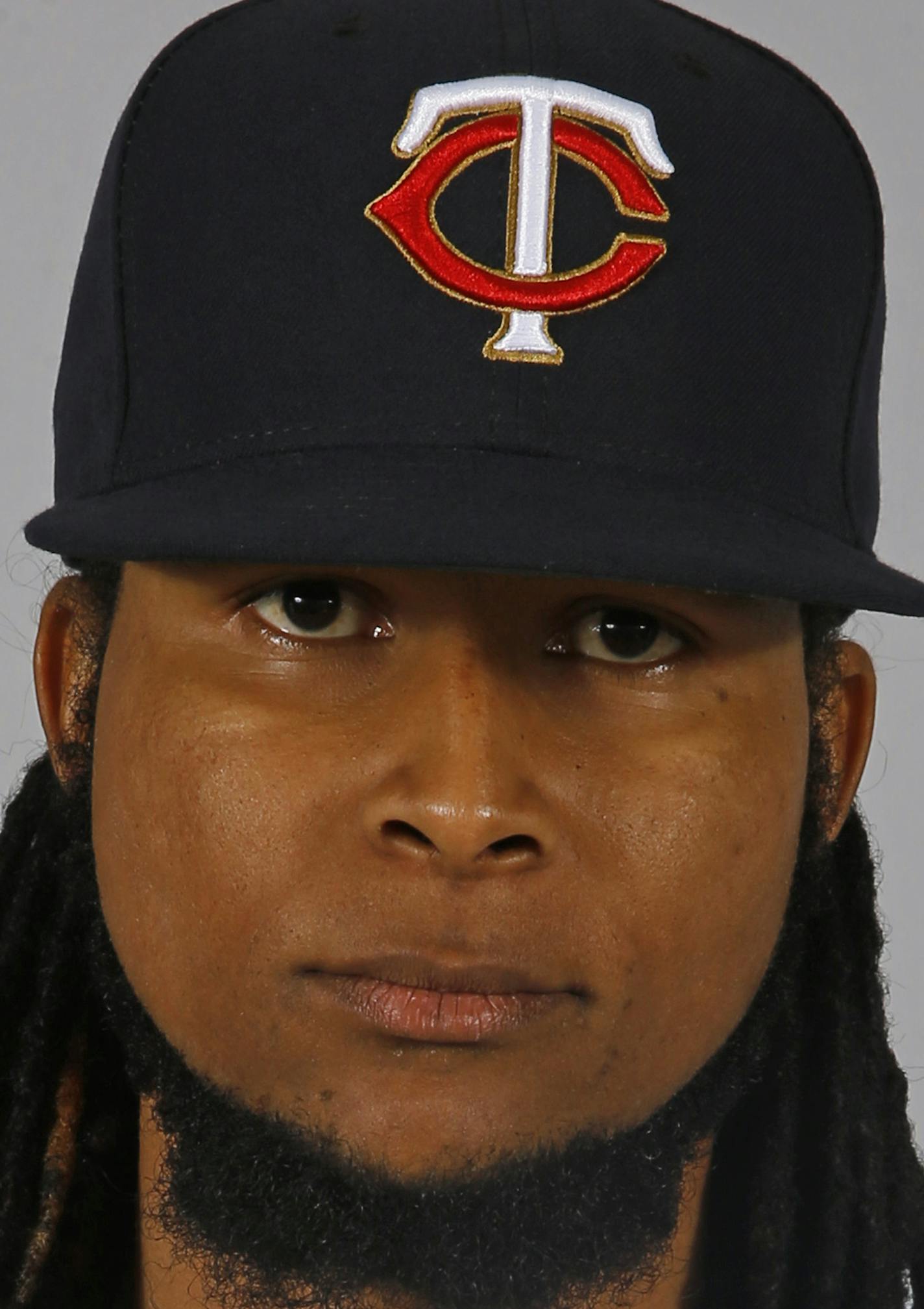 This is a 2016 photo of pitcher Ervin Santana of the Minnesota Twins baseball team. This image reflects the 2016 active roster as of March 1, 2016, when this image was taken. (AP Photo/Patrick Semansky) ORG XMIT: OTK