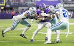 Vikings running back Dalvin Cook had only 11 carries, for 72 yards, in Sunday’s loss to the Cowboys. 