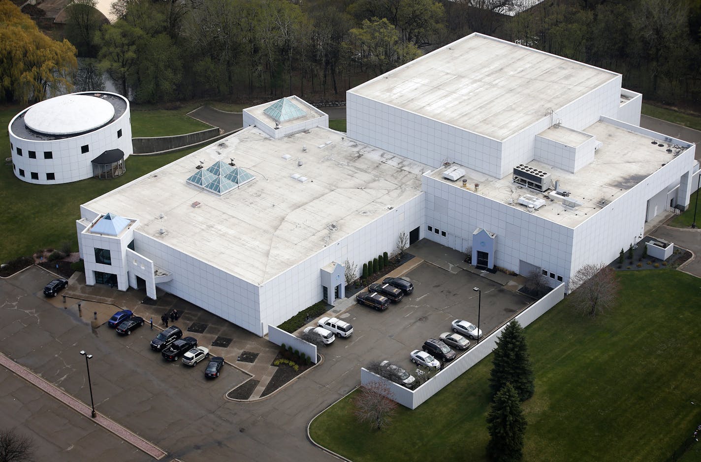 Paisley Park Studios in Chanhassen where Prince was found dead on Thursday morning.