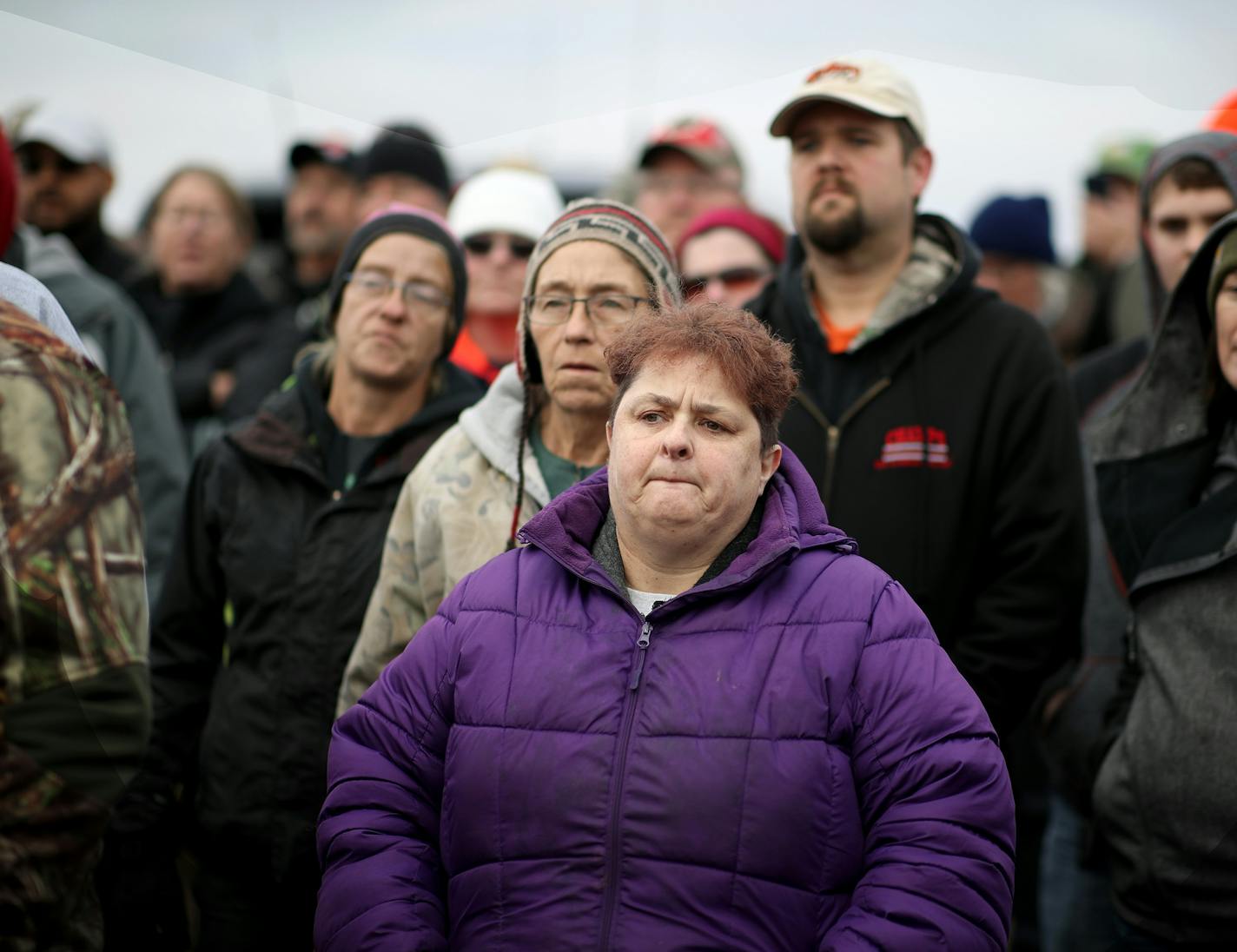 Searches gathered at a cornfield along 15 avenue near highway 25 just north of town for missing 13-year-old Jayme Closs Tuesday October 23, 2018 in Barron, WIS. ] Jerry Holt &#xef; Jerry.holt@startribune.com