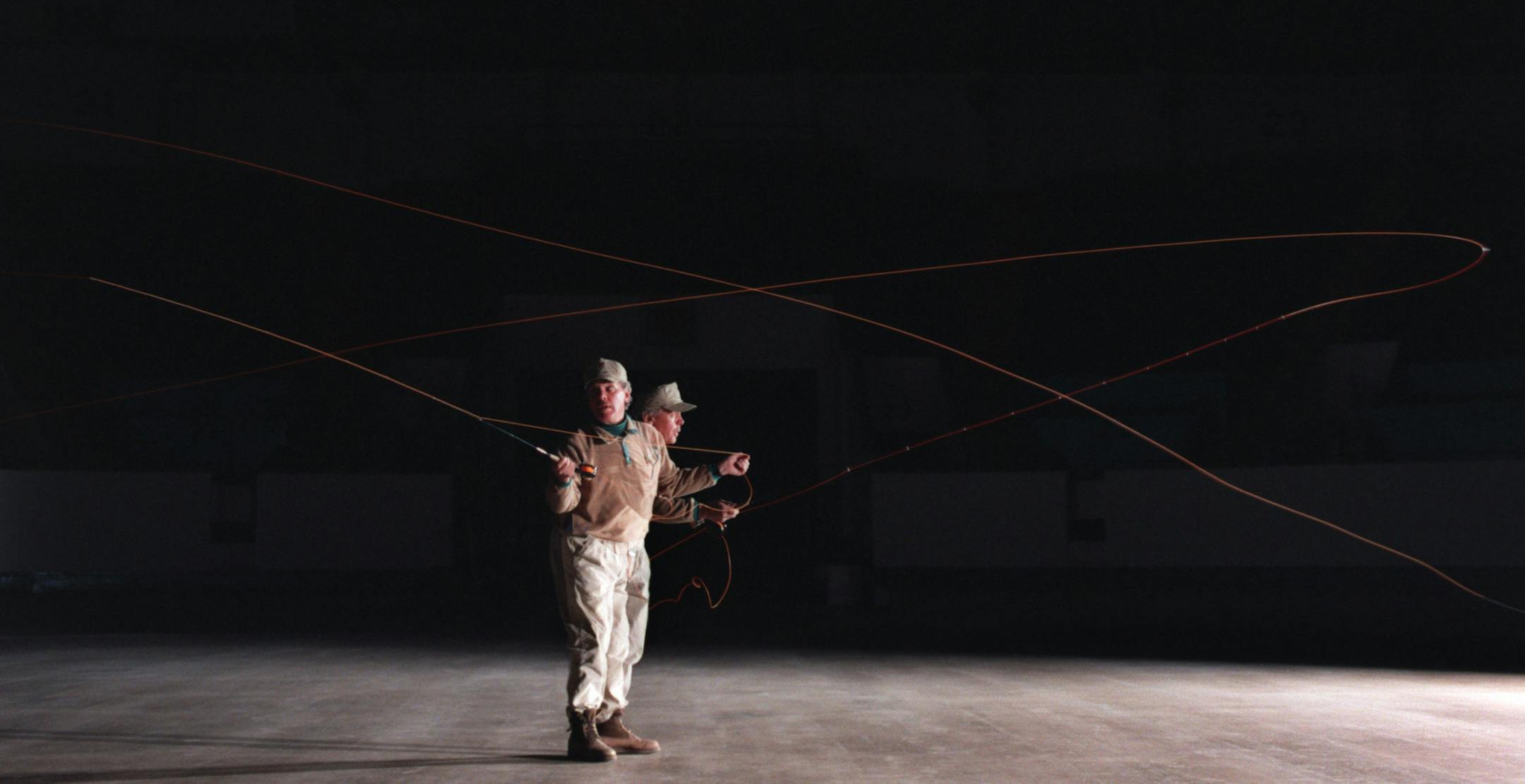 Fly-fishing instructor and fishing guide Bob Nasby demonstrated his technique for this 1996 photograph.