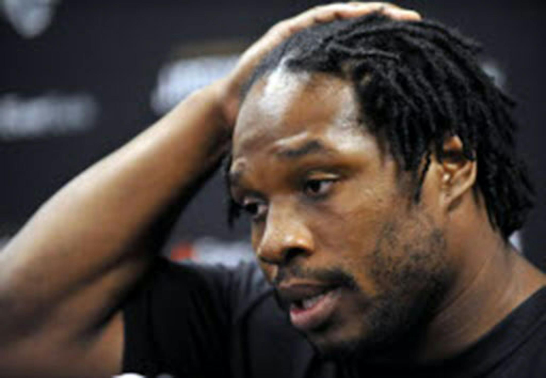 Jacksonville Jaguars running back Maurice Jones-Drew spoke to reporters during an NFL news conference Monday.