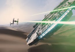 In this image released by Disney, a scene is shown from the upcoming film, "Star Wars: The Force Awakens," expected in theaters on Dec. 18, 2015.