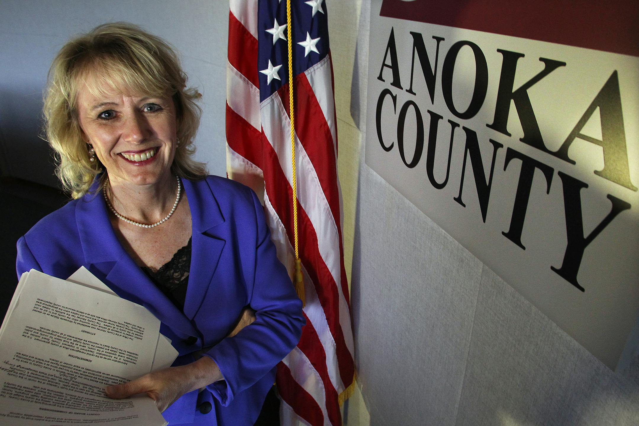 Rhonda Sivarajah, photographed in the Anoka County board chambers.