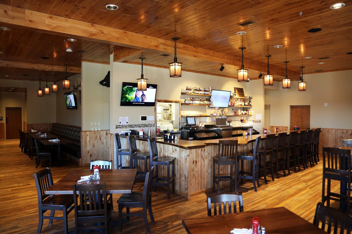 The bar and restaurant at the rebuilt Minnesota Horse and Hunt Club is on the building&#x2019;s lower level, separate from the event center upstairs that caters to weddings, banquets and other gatherings.