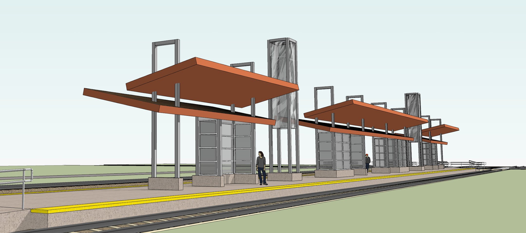 The "Landmark" model, one of four prototypes for the 17 planned Southwest LRT stations.