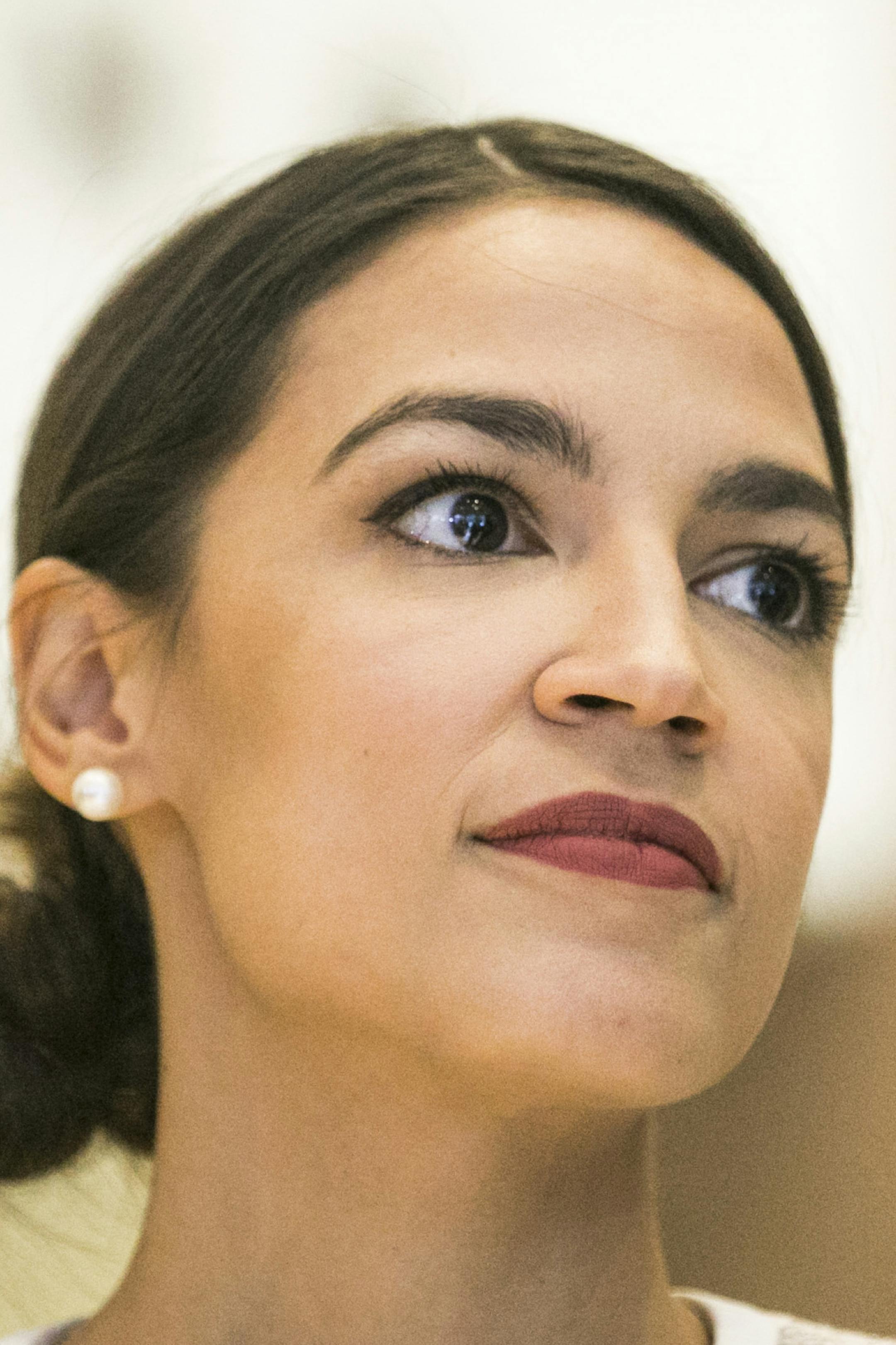 FILE -- Representative-elect Alexandria Ocasio-Cortez (D-N.Y.) in Washington, Nov., 2018. Ocasio-Cortez has proven adept at scoring points off conservatives’ attempts to knock her off balance. (Sarah Silbiger/The New York Times)