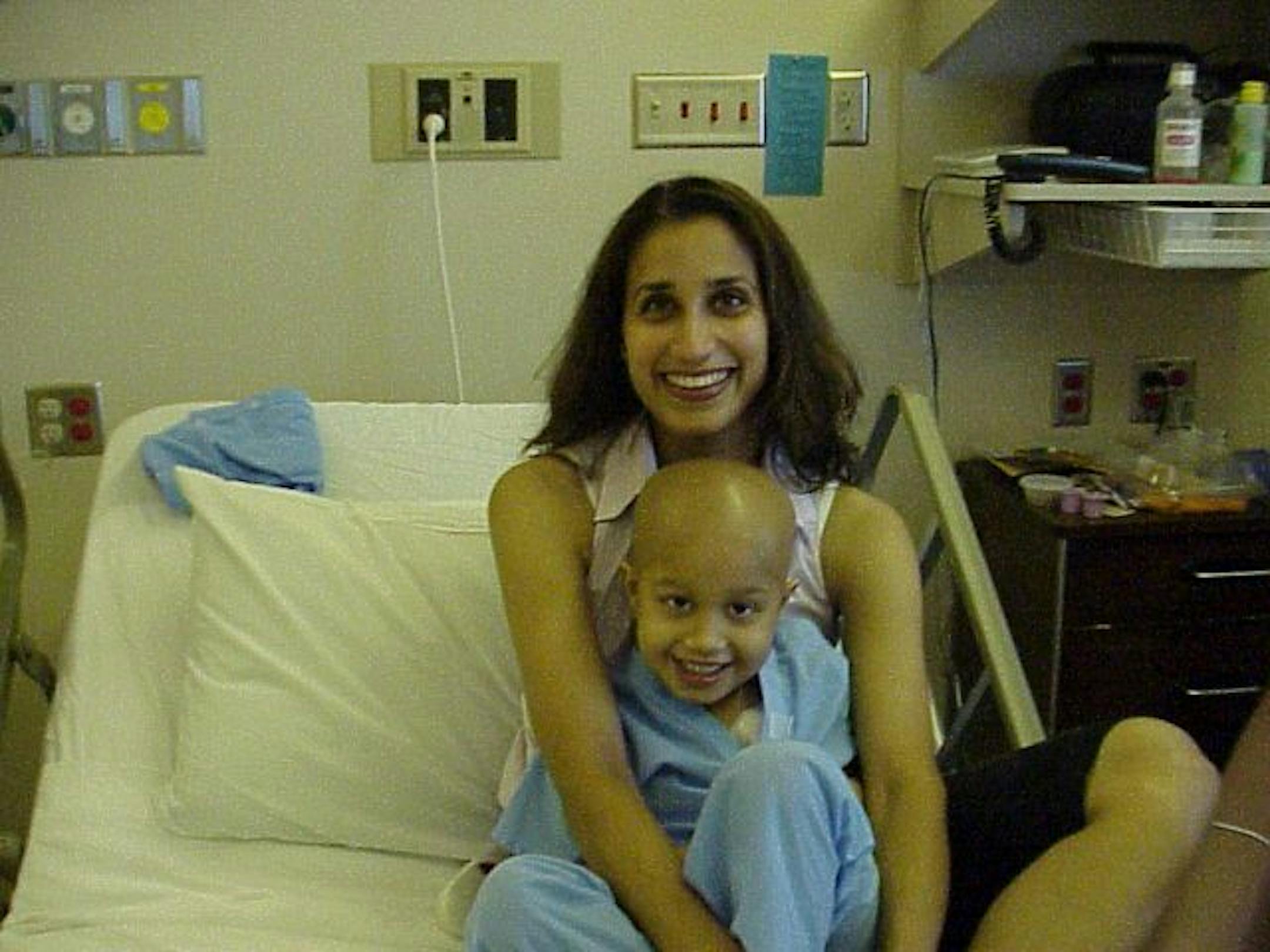Leela Rao with daughter Priyanka just before her transplant.