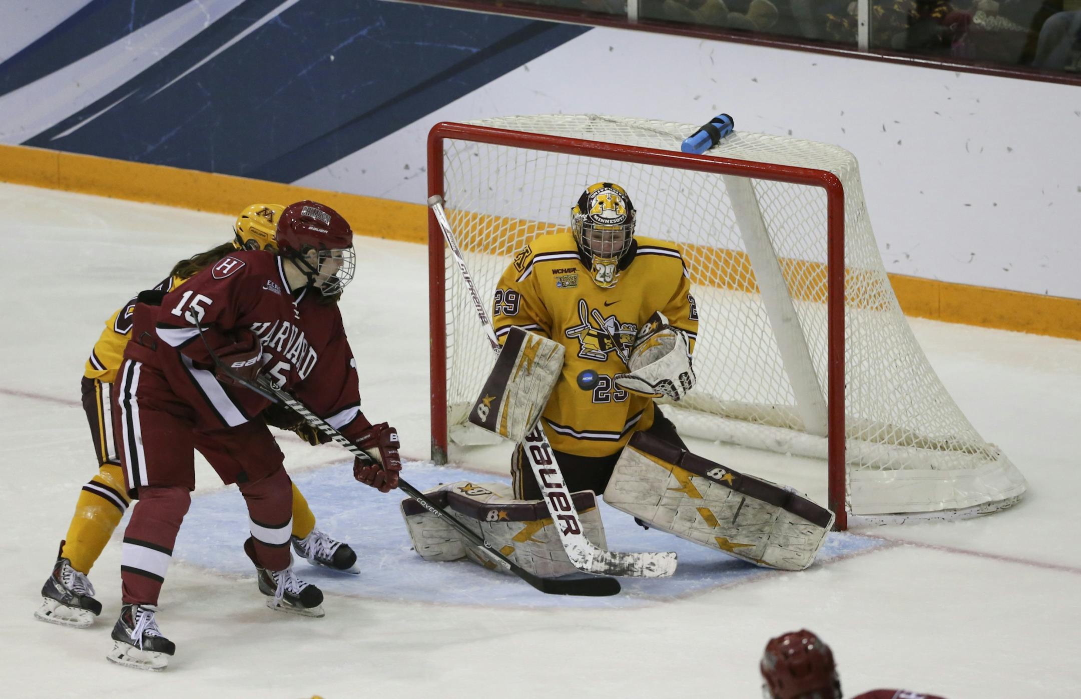Amanda Leveille made 19 saves in NCAA title game vs. Harvard.