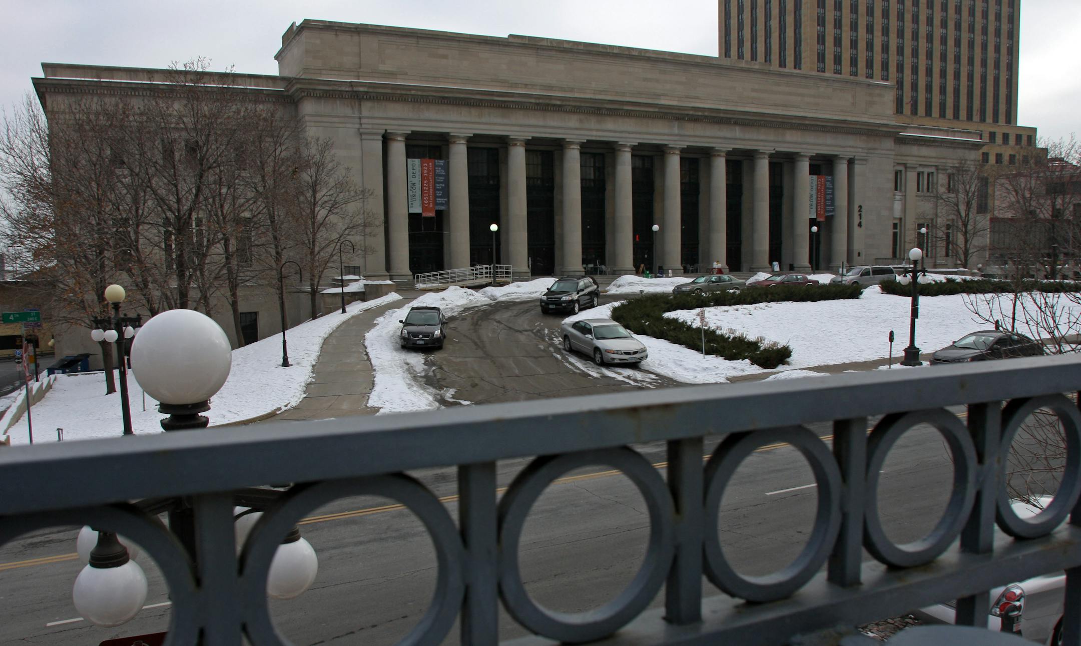 Under latest proposal, Central Corridor light rail would end at the front of St. Paul's Union Depot at 4th and Sibley Streets, instead of reaching the rear concourse.