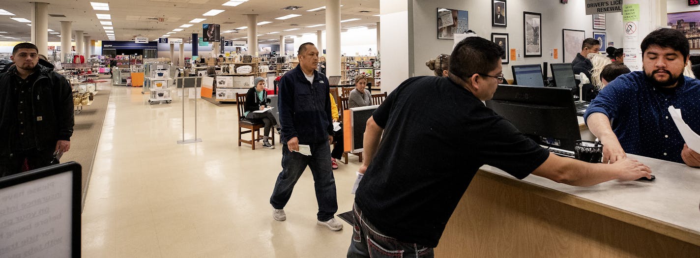 The License Bureau inside the Sears store in St. Paul, October 15, 2018. Sears announced Monday that it is closing 142 stores, including St. Paul and Ridgedale in the Twin Cities area.