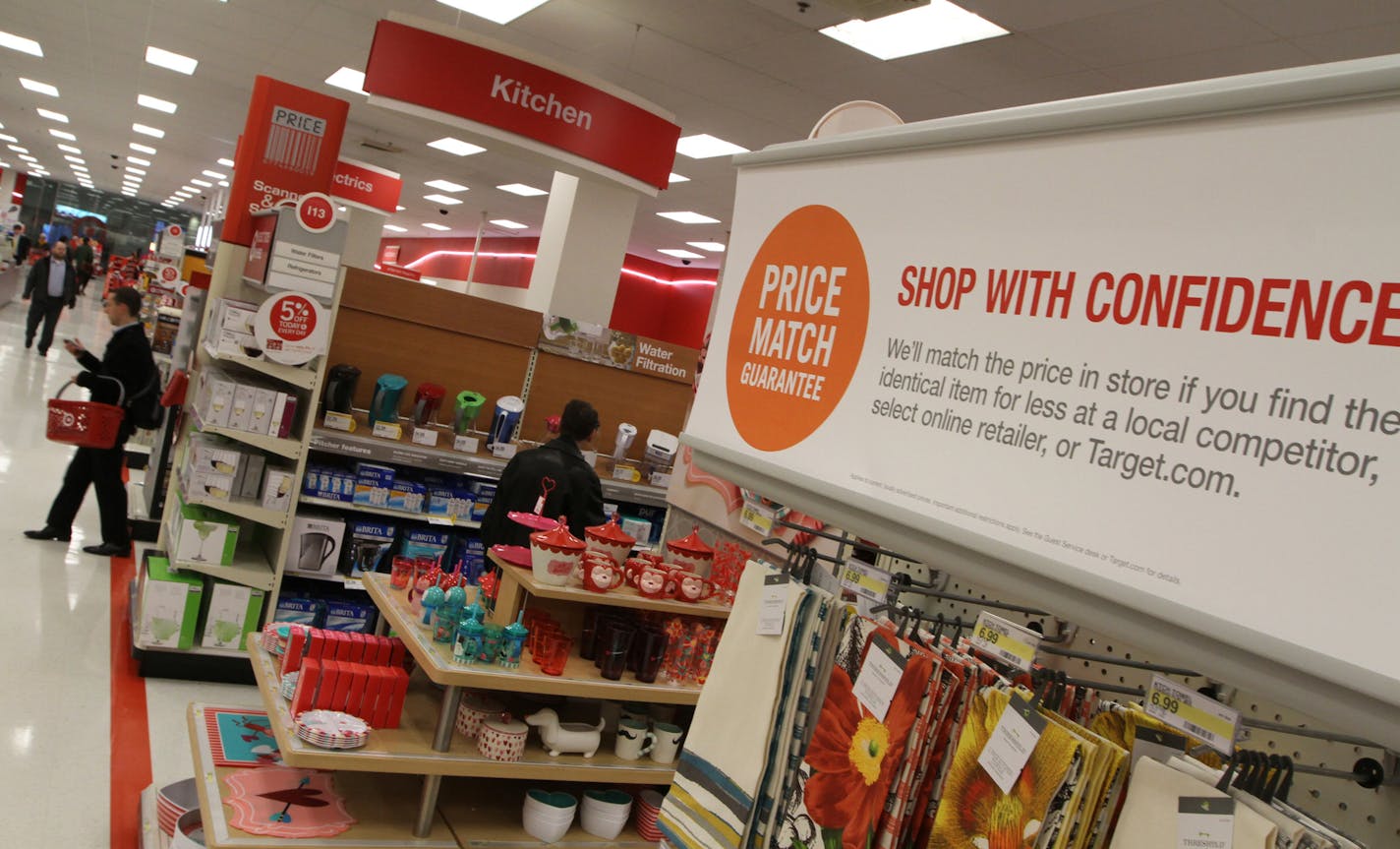 Target has posted their year-round price match policy at locations around the downtown Mineapolis store and other stores nationwide on 1/8/13.] Bruce Bisping/Star Tribune bbisping@startribune.com