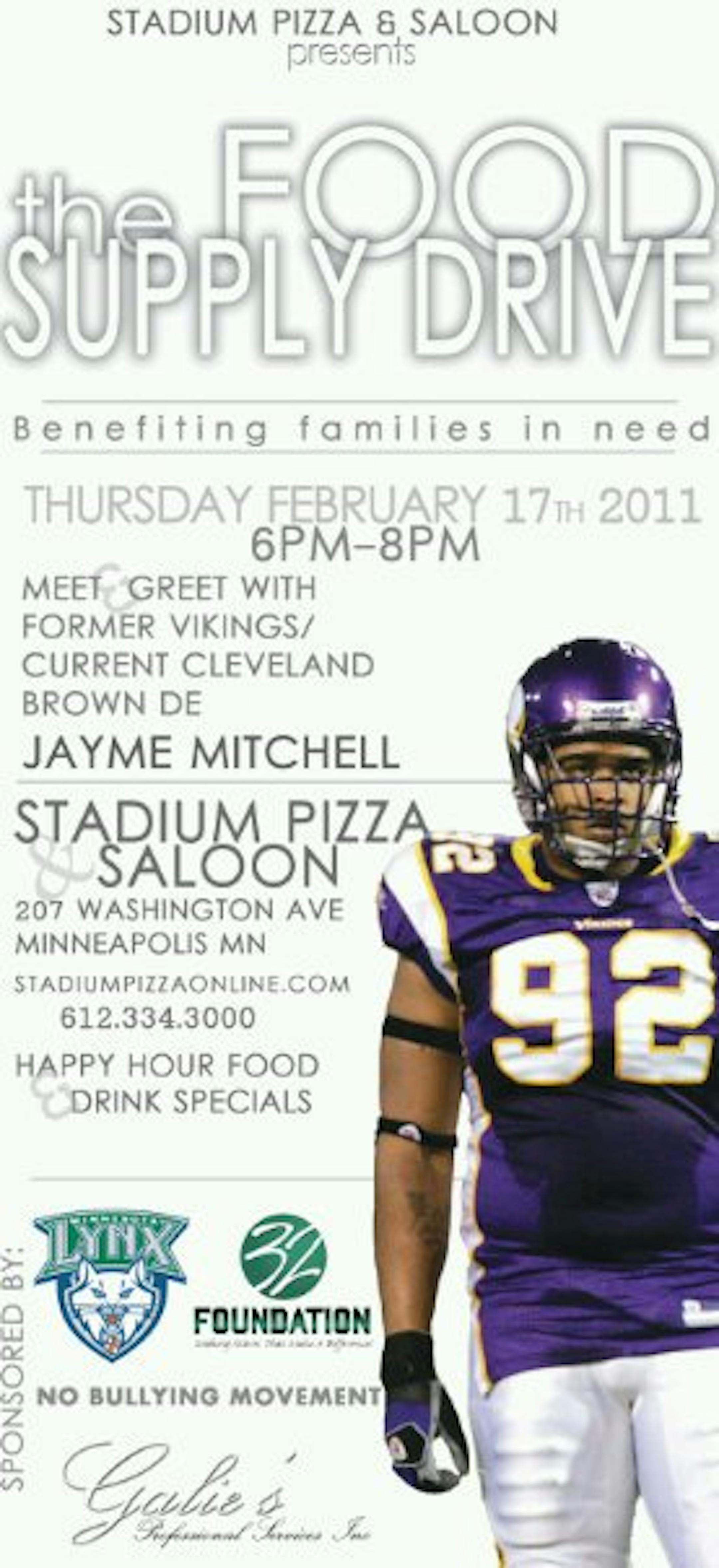 Food Supply Drive Flyer