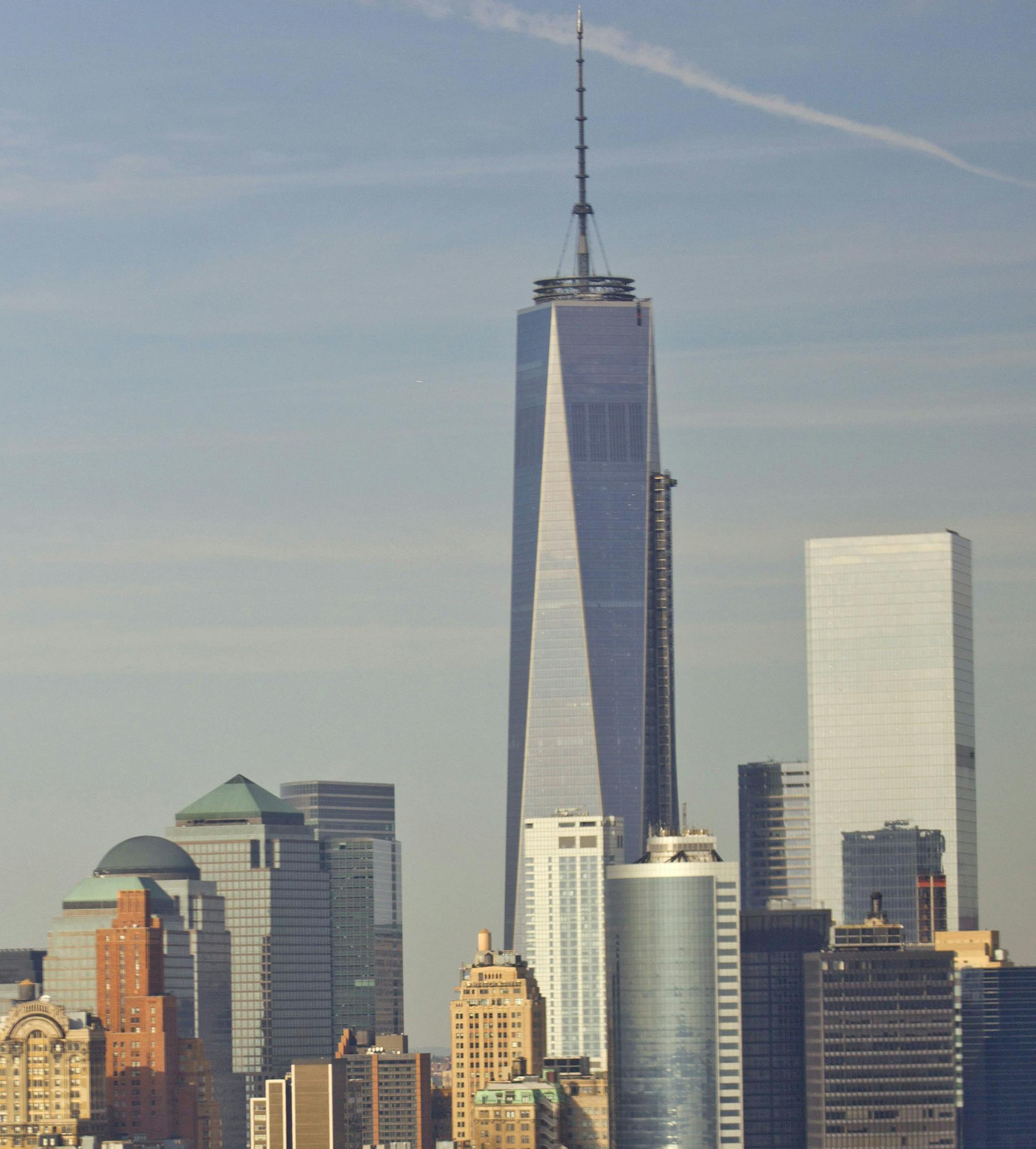 The 1,776-foot One World Trade Center is seen on Tuesday, March 11, 2014 in New York. (AP Photo/Pablo Martinez Monsivais)