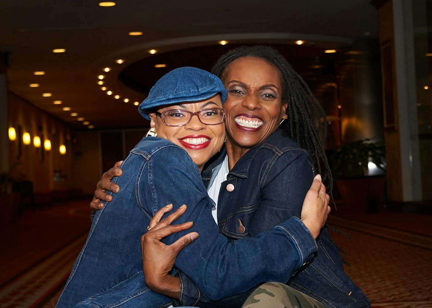 Sheletta Brundidge, left, and Lindy Vincent are the hosts of the TwoHauteMamas.com podcast.