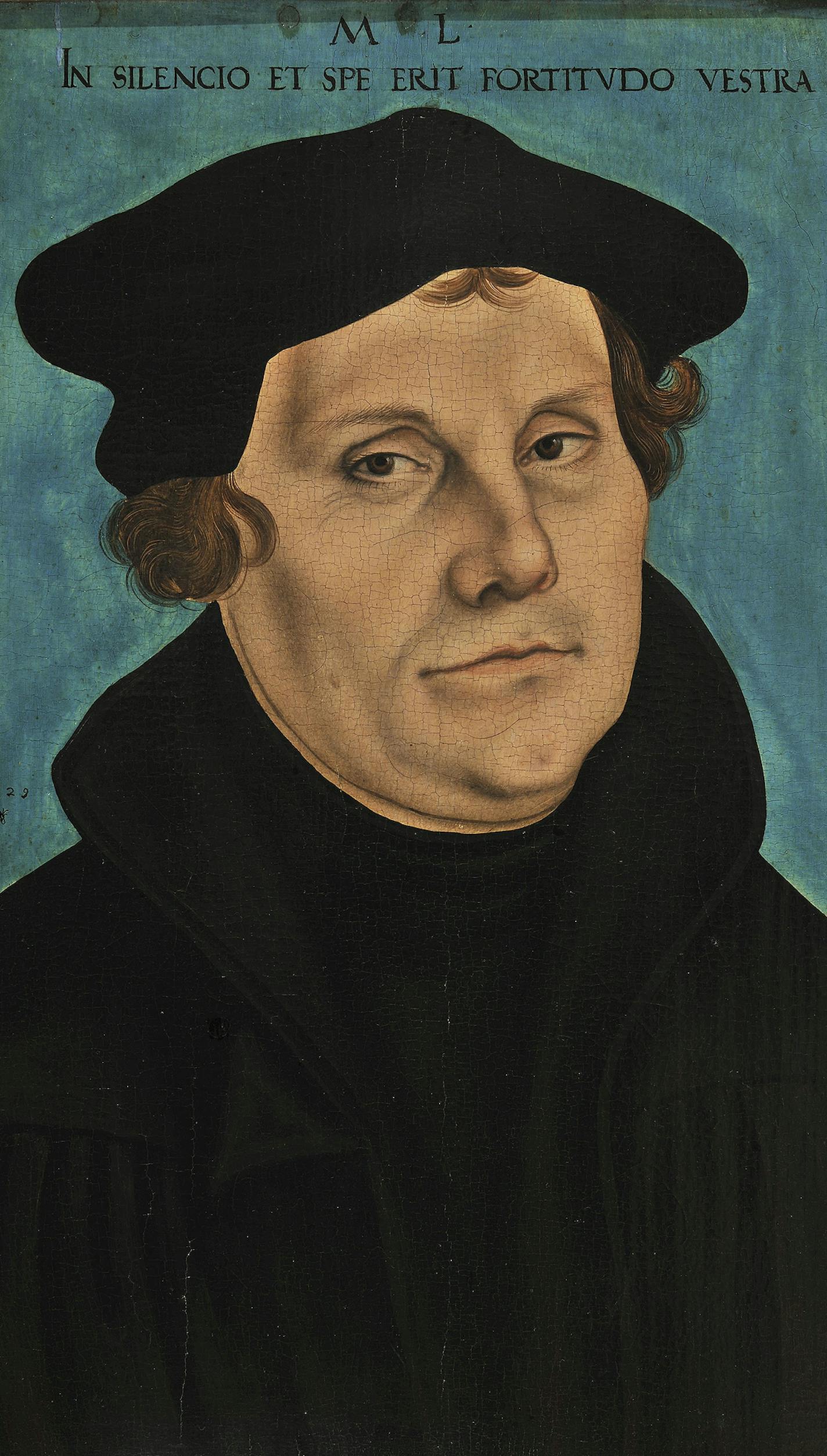 PHOTO MOVED IN ADVANCE AND NOT FOR USE - ONLINE OR IN PRINT - BEFORE OCT. 30, 2016. &#xf3; In an undated handout photo, &#xec;Martin Luther&#xee; by Lucas Cranach the Elder, at the Morgan Library. The 500th anniversary of Luther&#xed;s 95 theses is being celebrated at institutions across the country, showing how deftly he used the media of his day. (Fotothek Stiftung Schloss Friedenstein Gotha via The New York Times) -- NO SALES; FOR EDITORIAL USE ONLY WITH EXHIBITS LUTHER BY TANYA MOHN FOR OCT.